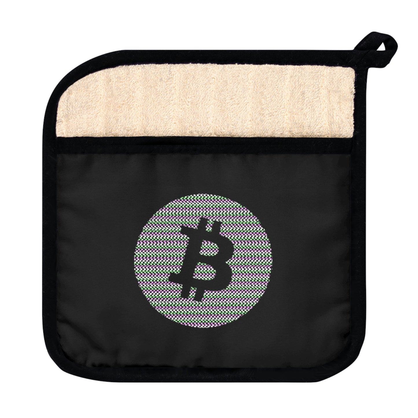 Bitcoin Pot Holder with Pocket, BTC6