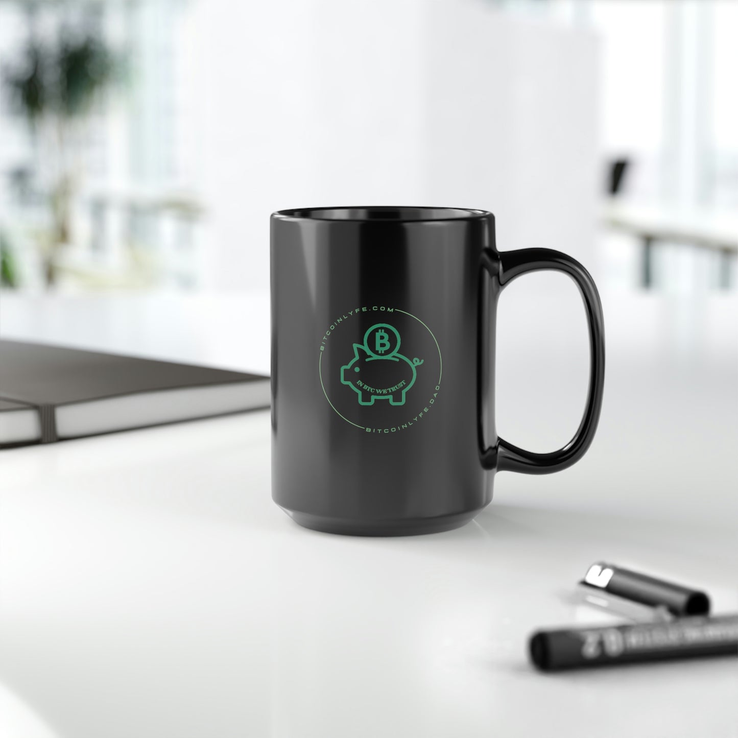 Bitcoin LYFE Piggy Bank Mug