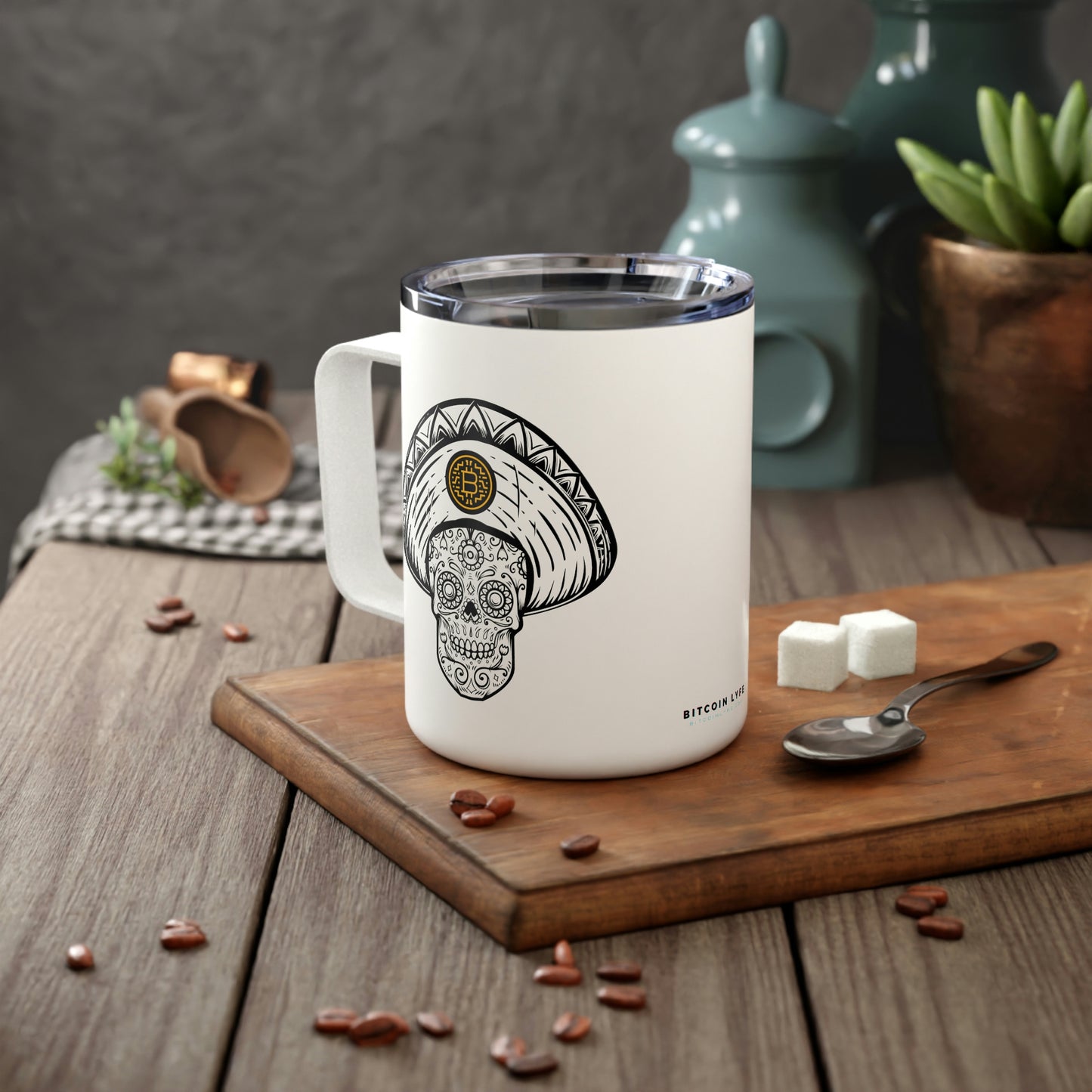 Día de los Muertos BTC 10oz Insulated Coffee Mug, Veintidós