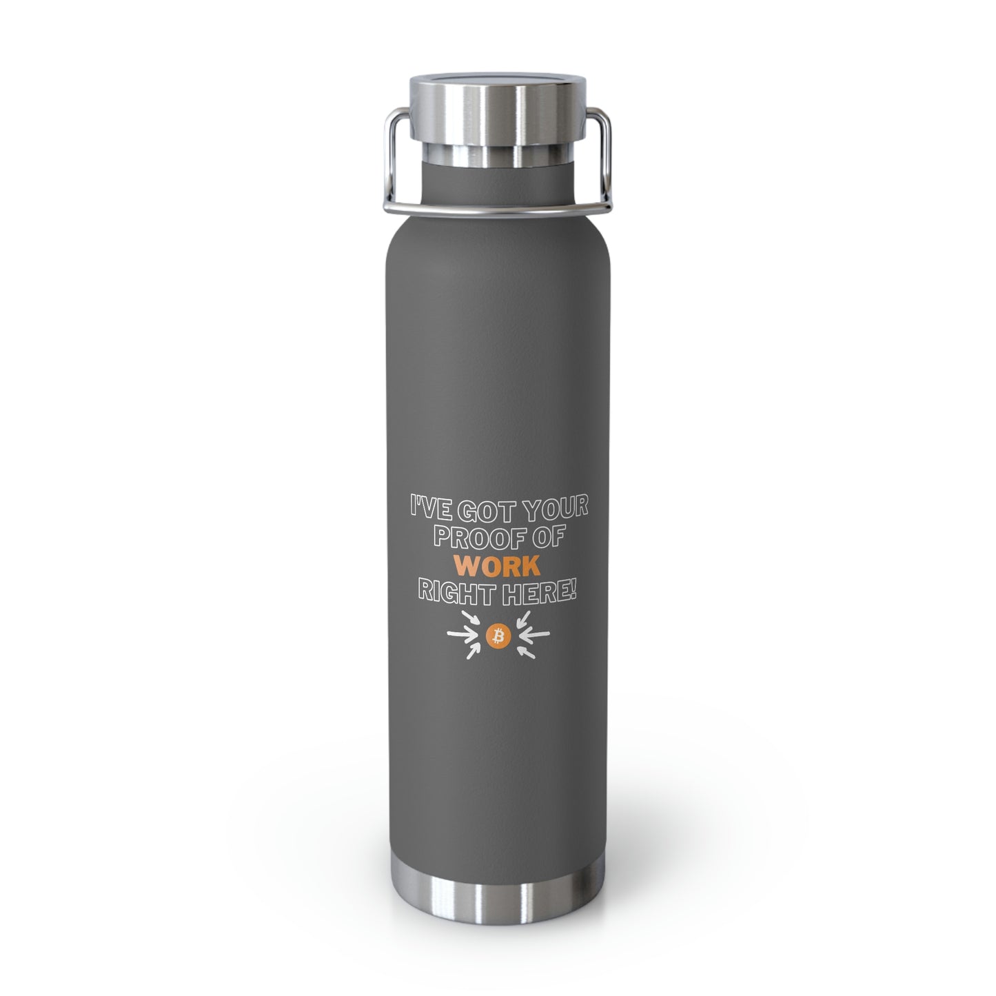 BTC Proof Right Here 22oz Vacuum Insulated Bottle #1