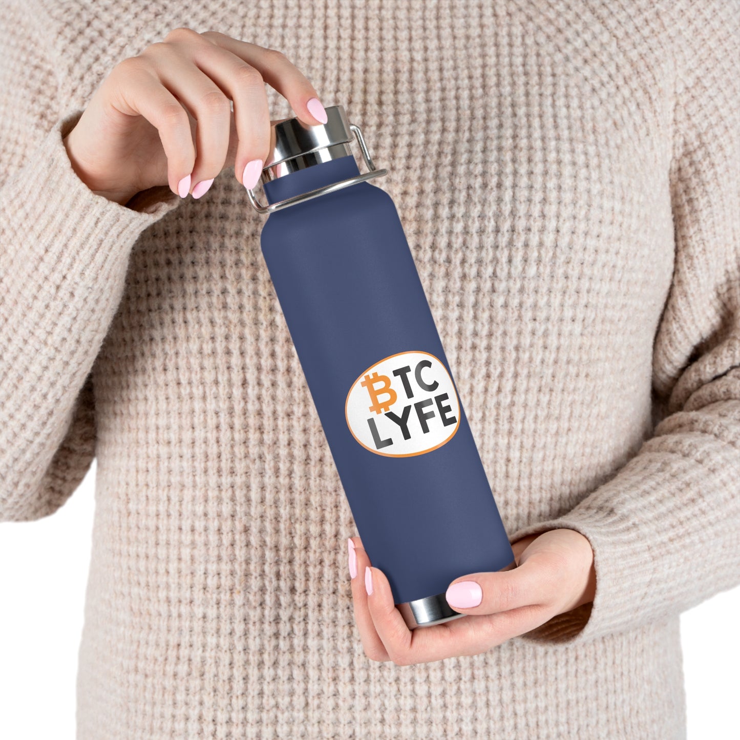 Bitcoin LYFE (Oval) 22oz Vacuum Insulated Bottle