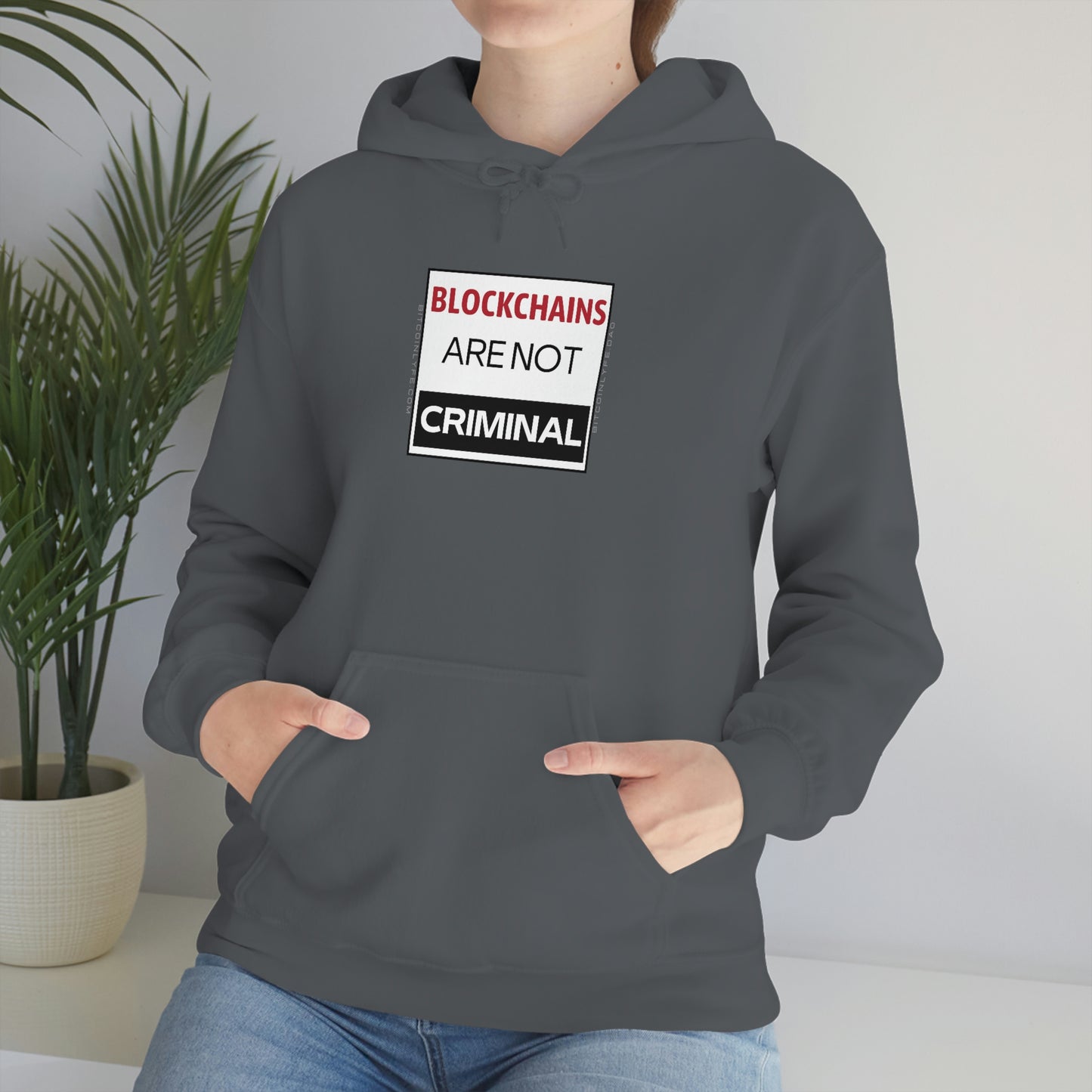 Blockchains are Not Criminal Hooded Sweatshirt