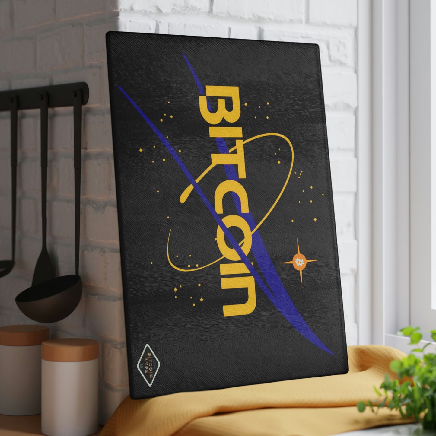 B in Space2 Glass Cutting Board