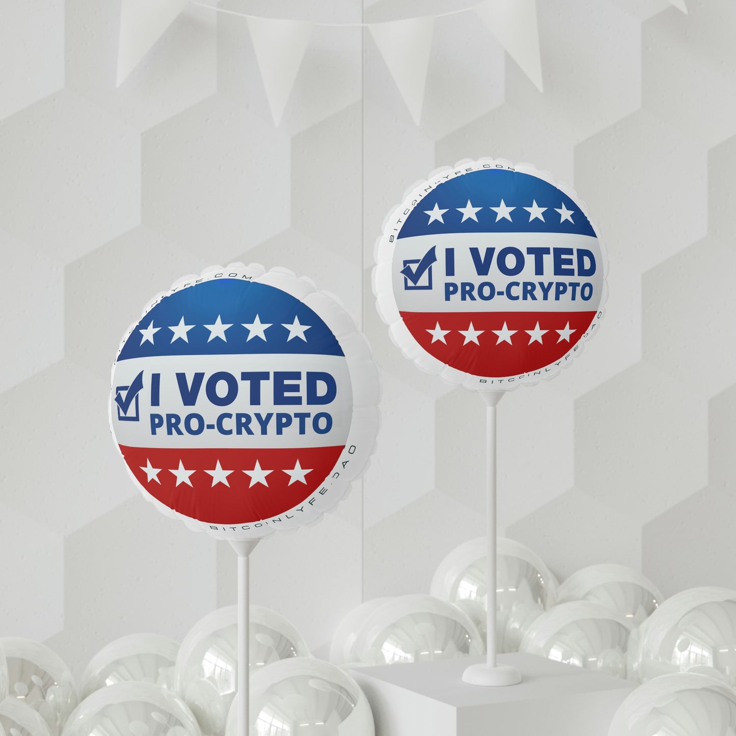 I Voted Pro-Crypto Balloon, 11"