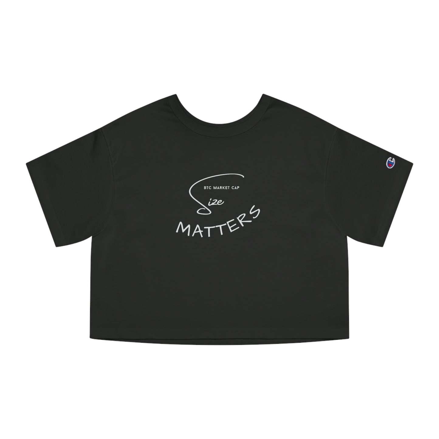 BTC Market Cap Size Matters Women's Champion Cropped T-Shirt