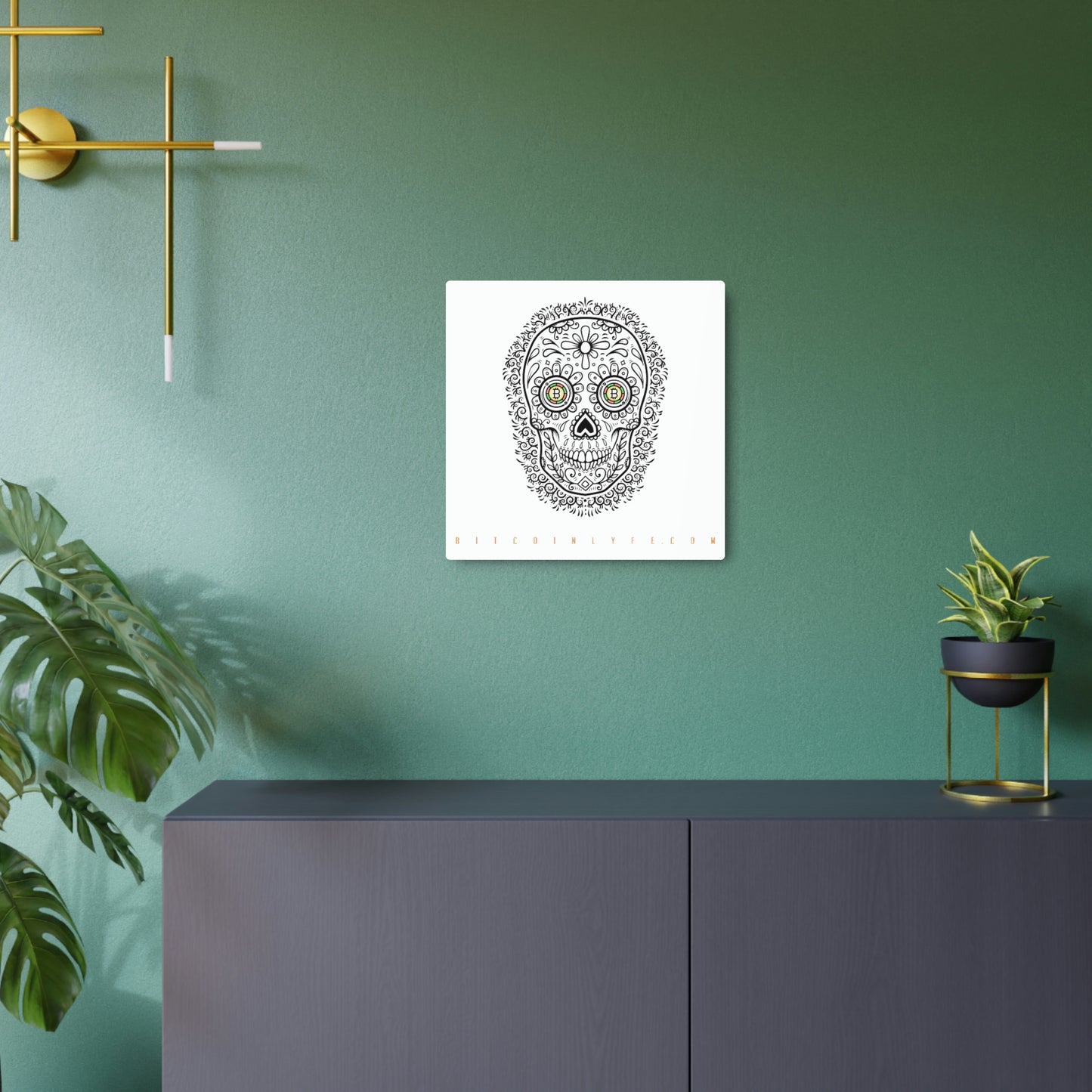 Día de los Muertos Metal Art Sign, Tres