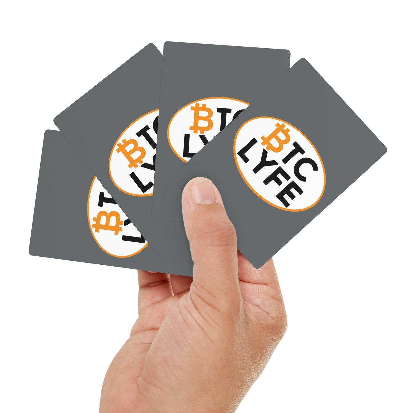 Bitcoin LYFE (Oval) Poker Cards