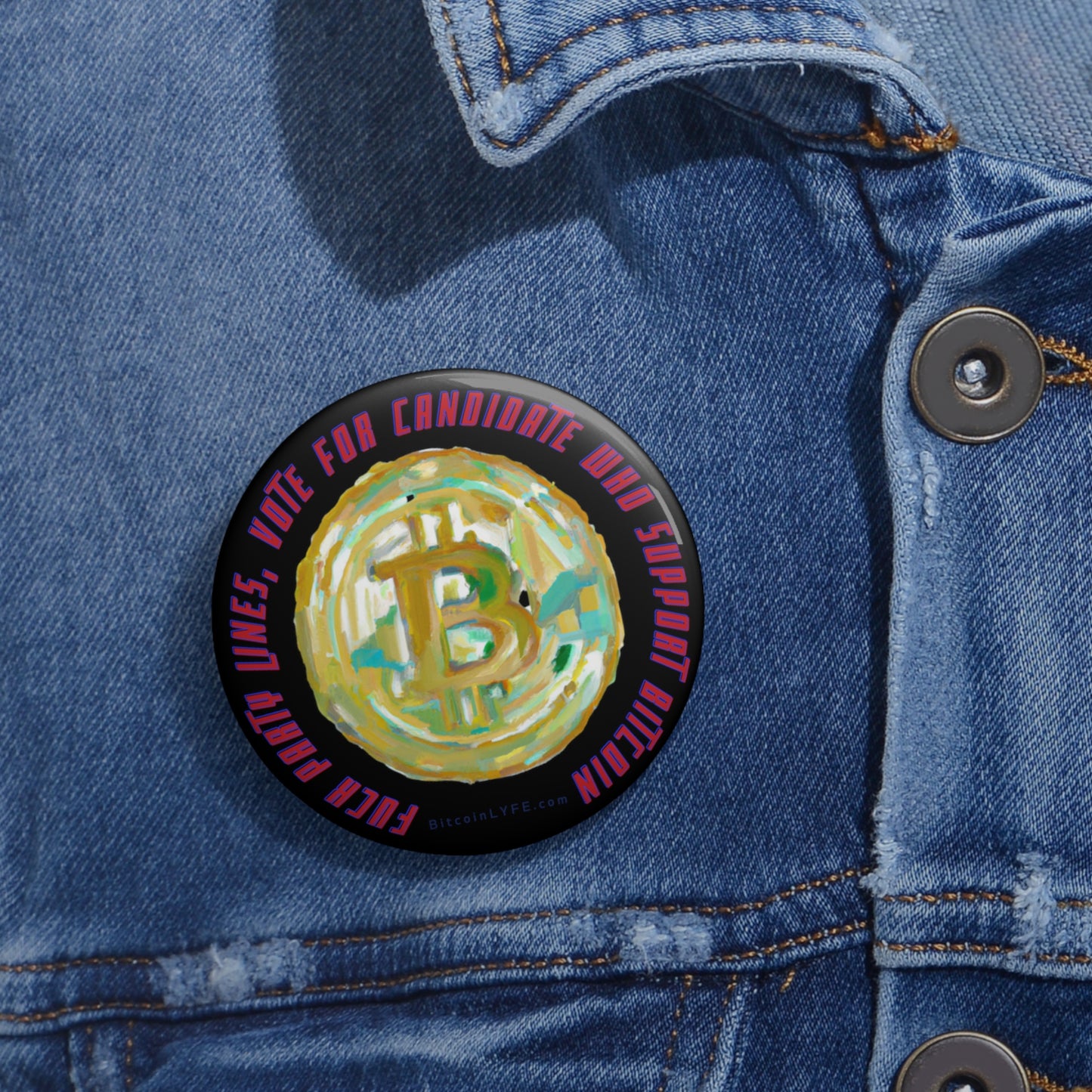 Vote - F*ck Party Lines Pin Buttons