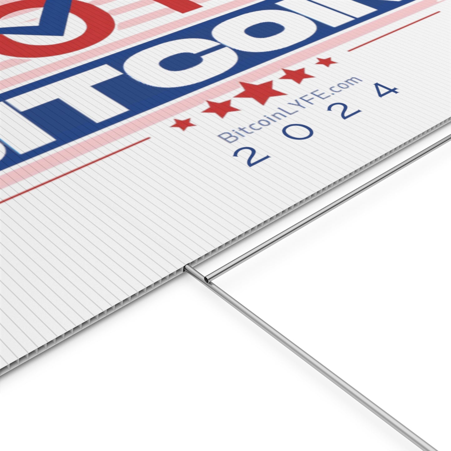 Vote Bitcoin Plastic Yard Sign