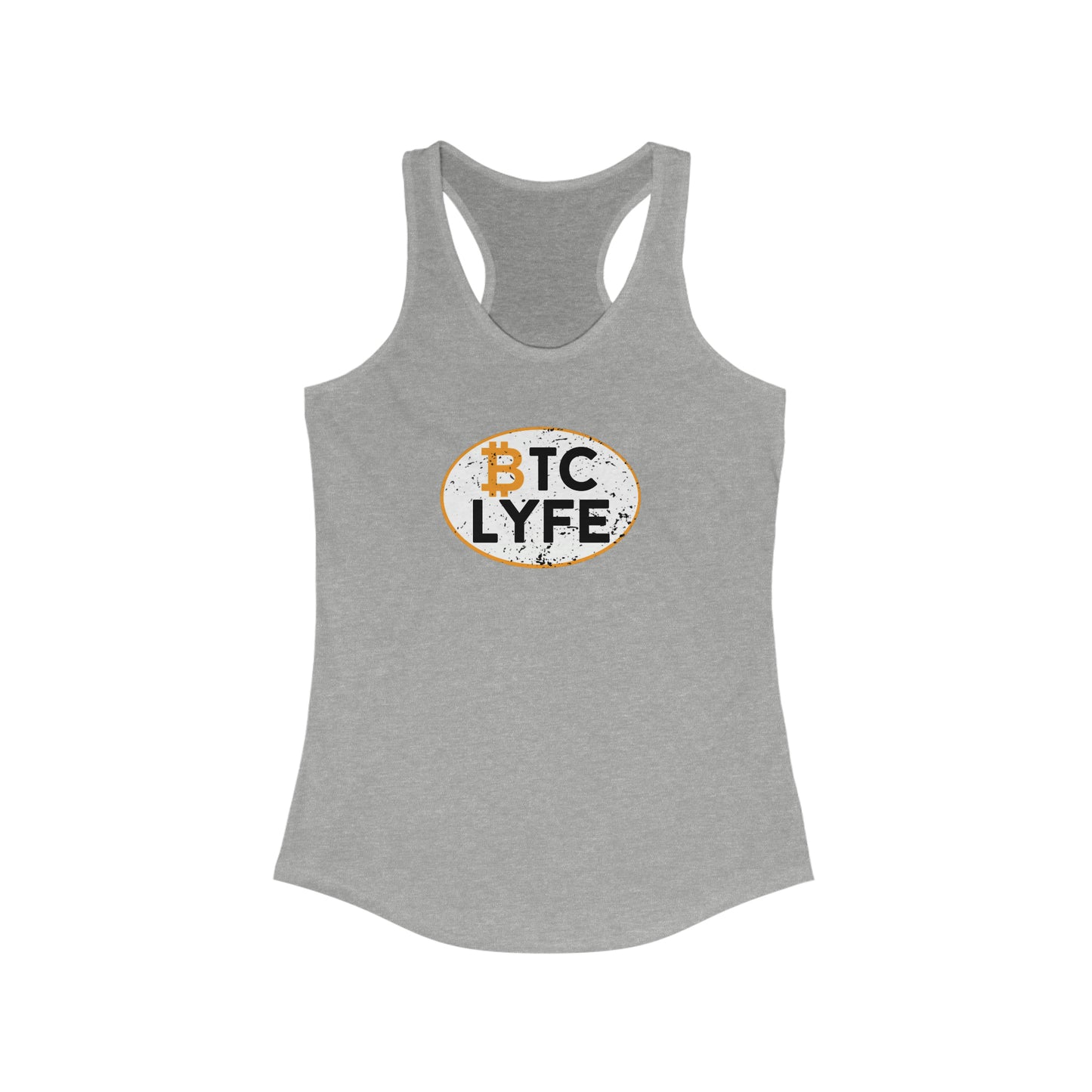 Bitcoin LYFE Oval Racerback Tank