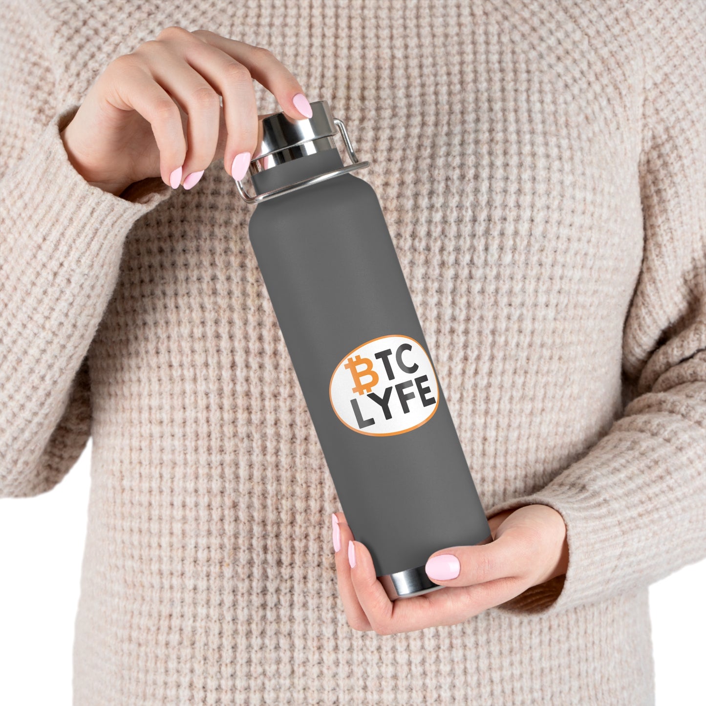Bitcoin LYFE (Oval) 22oz Vacuum Insulated Bottle