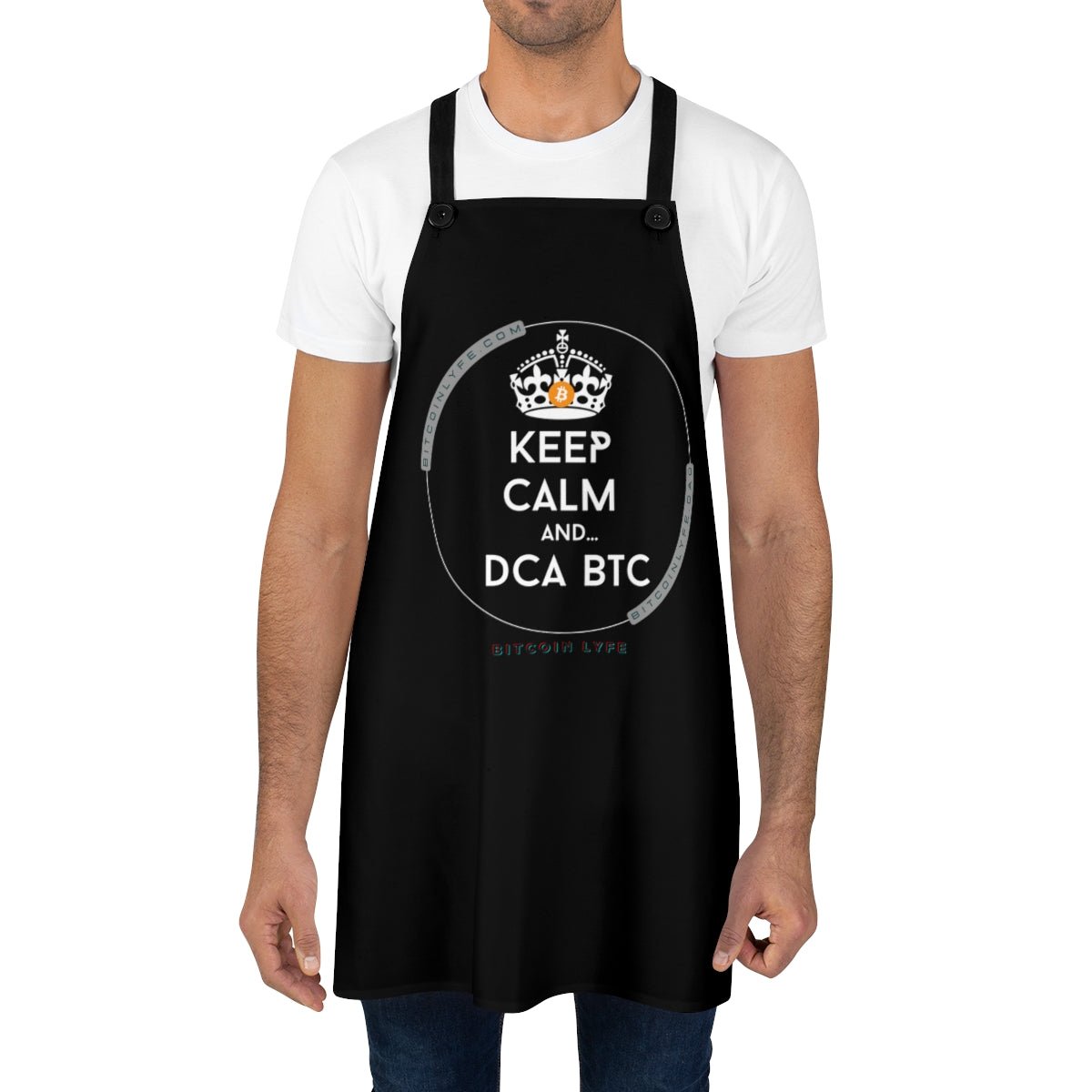 Keep Calm and DCA BTC Apron