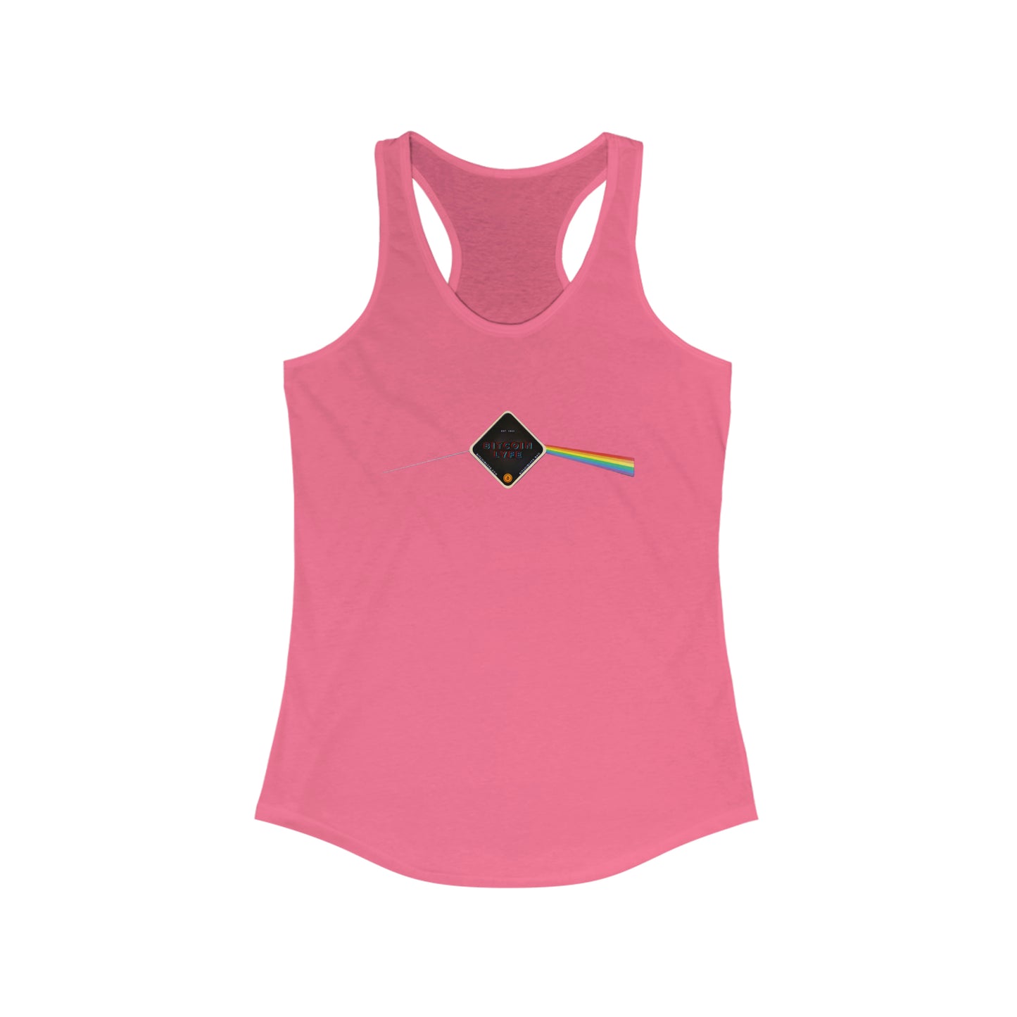 Bitcoin LYFE Prism Racerback Tank