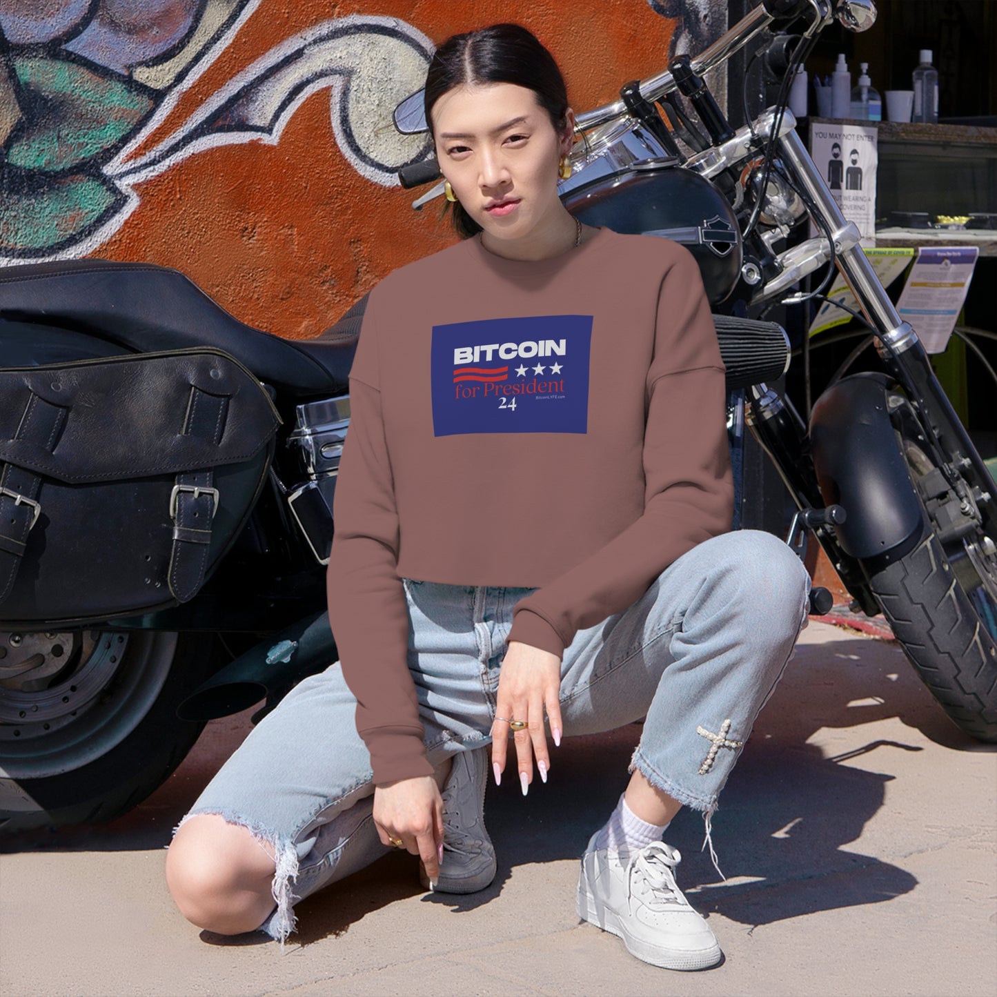 Vote - Bitbush Women's Cropped Sweatshirt