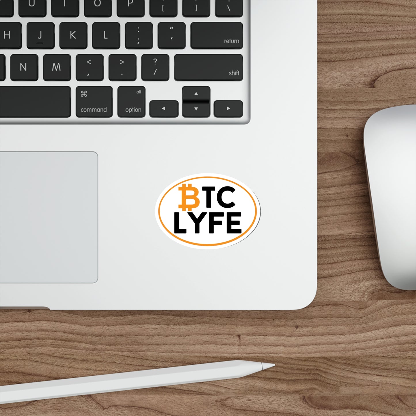 Bitcoin LYFE (Oval) Die-Cut Stickers