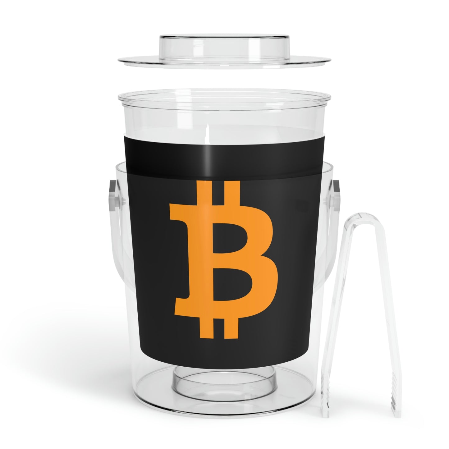 Bitcoin Ice Bucket with Tongs, BTC3