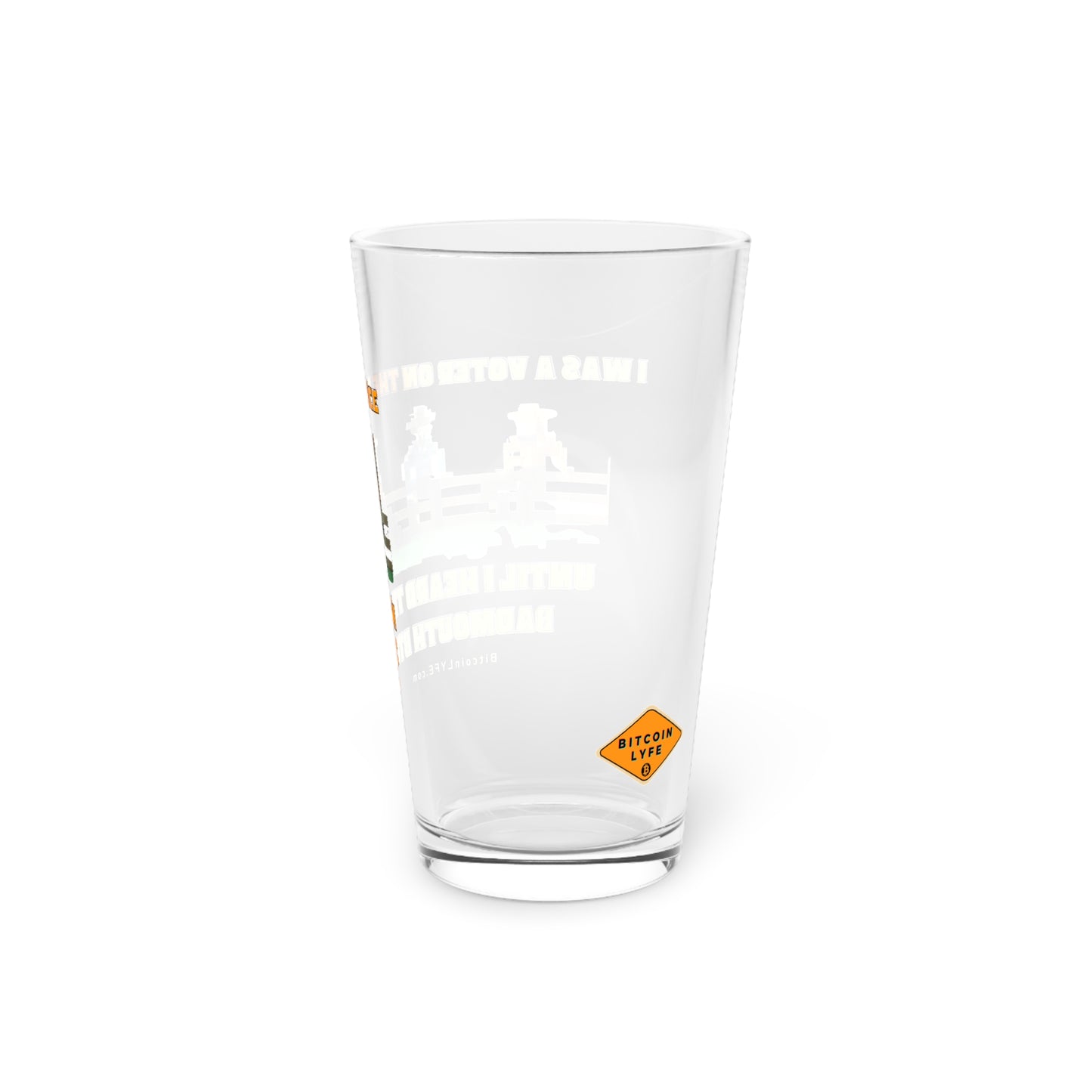 Vote - No Fence Pint Glass