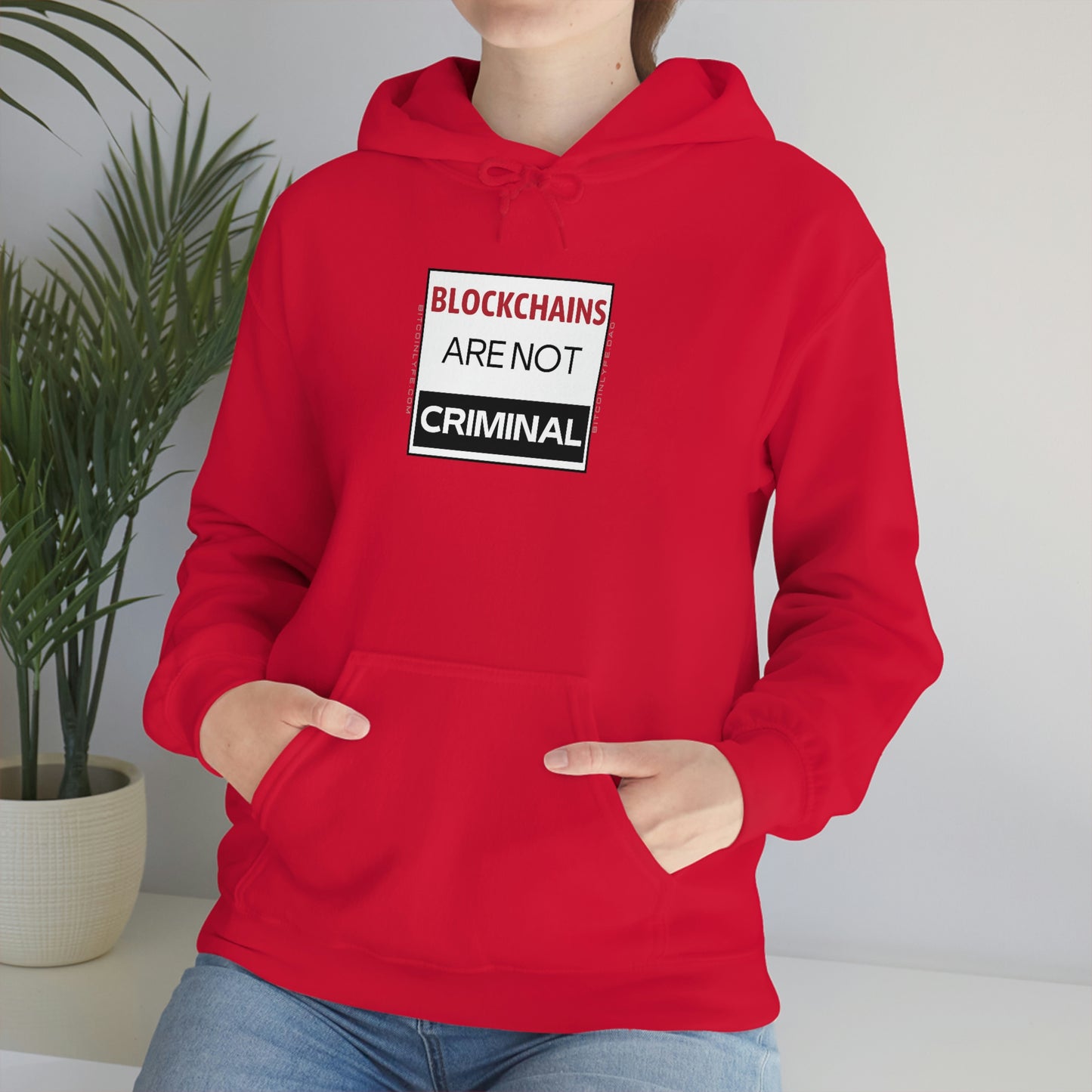 Blockchains are Not Criminal Hooded Sweatshirt