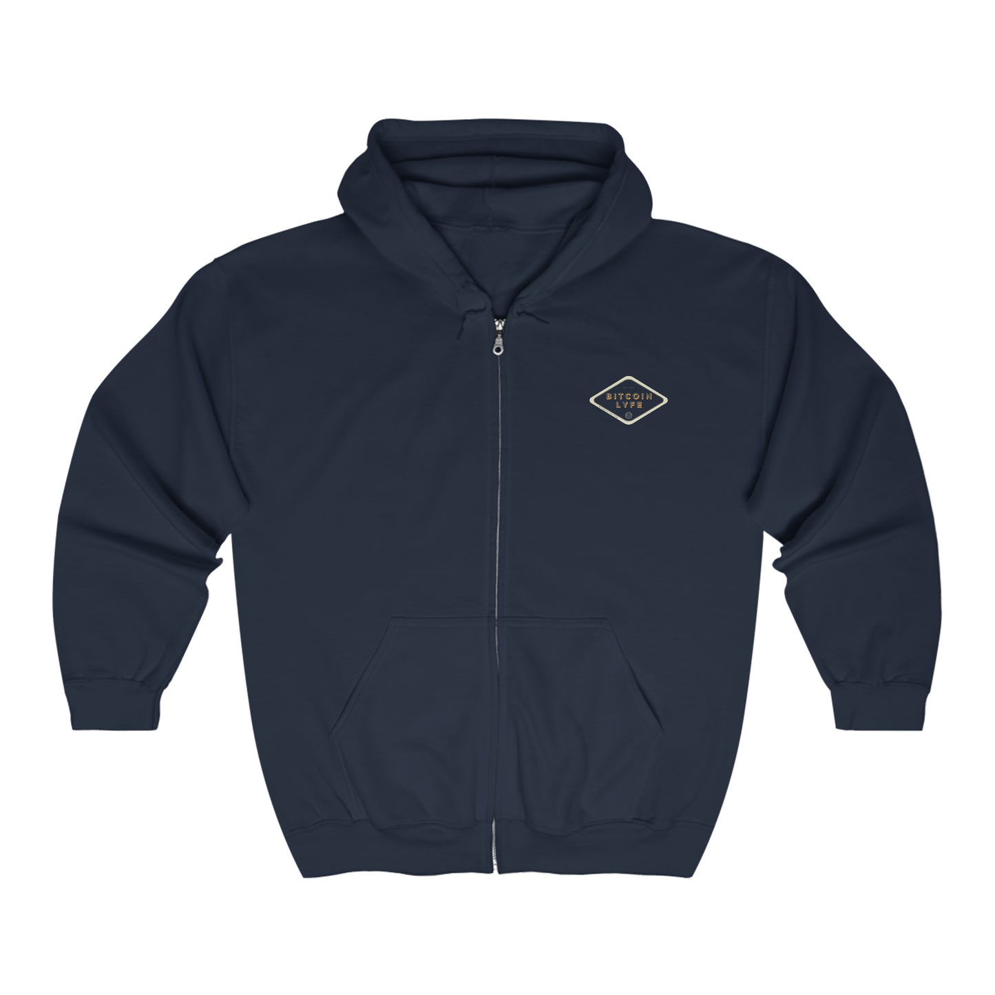 Bitcoin LYFE (Transparent) Heavy Blend™ Full Zip Hooded Sweatshirt