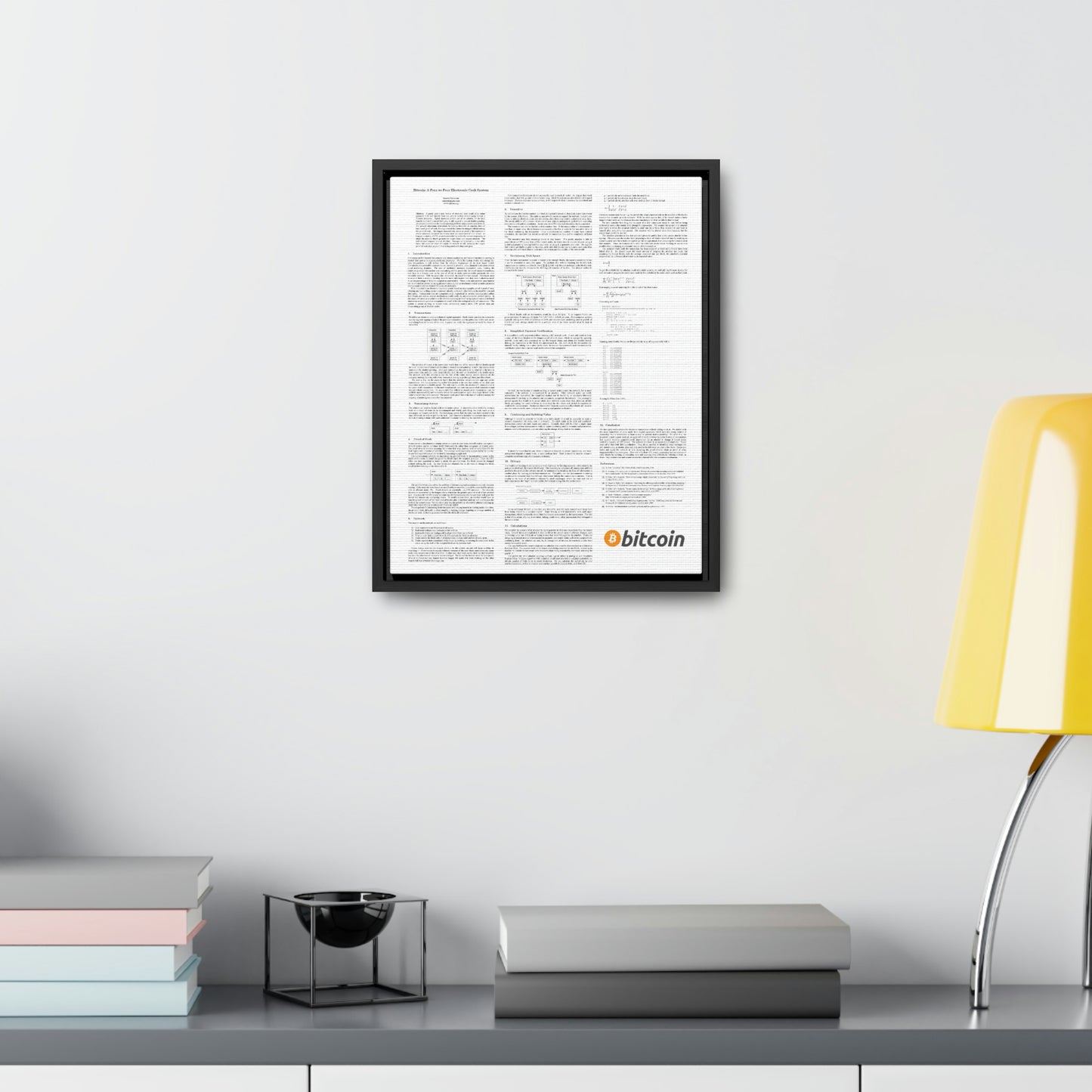 Bitcoin White Paper, Gallery Canvas Wrap