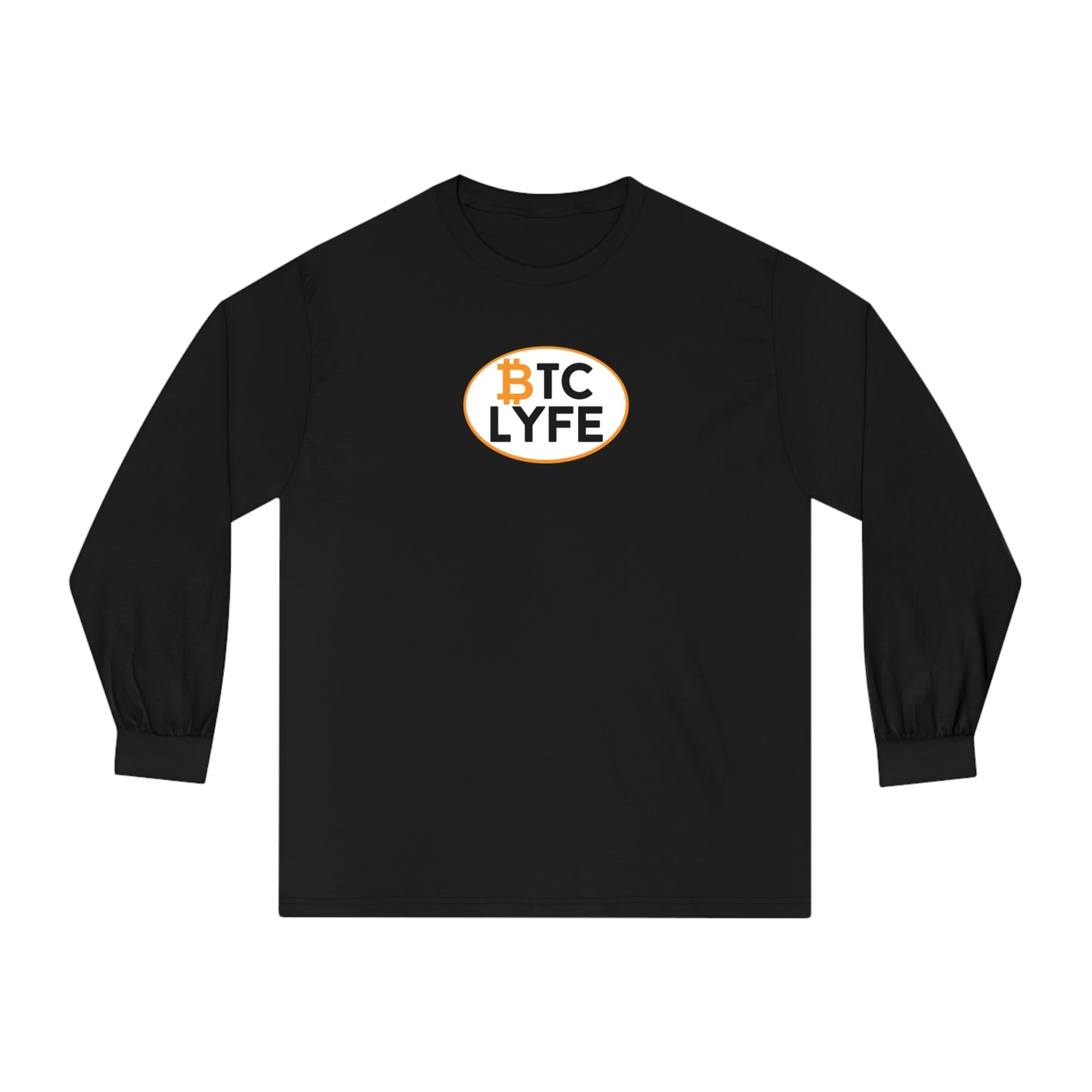 Bitcoin LYFE (Oval) Long Sleeve T-Shirt