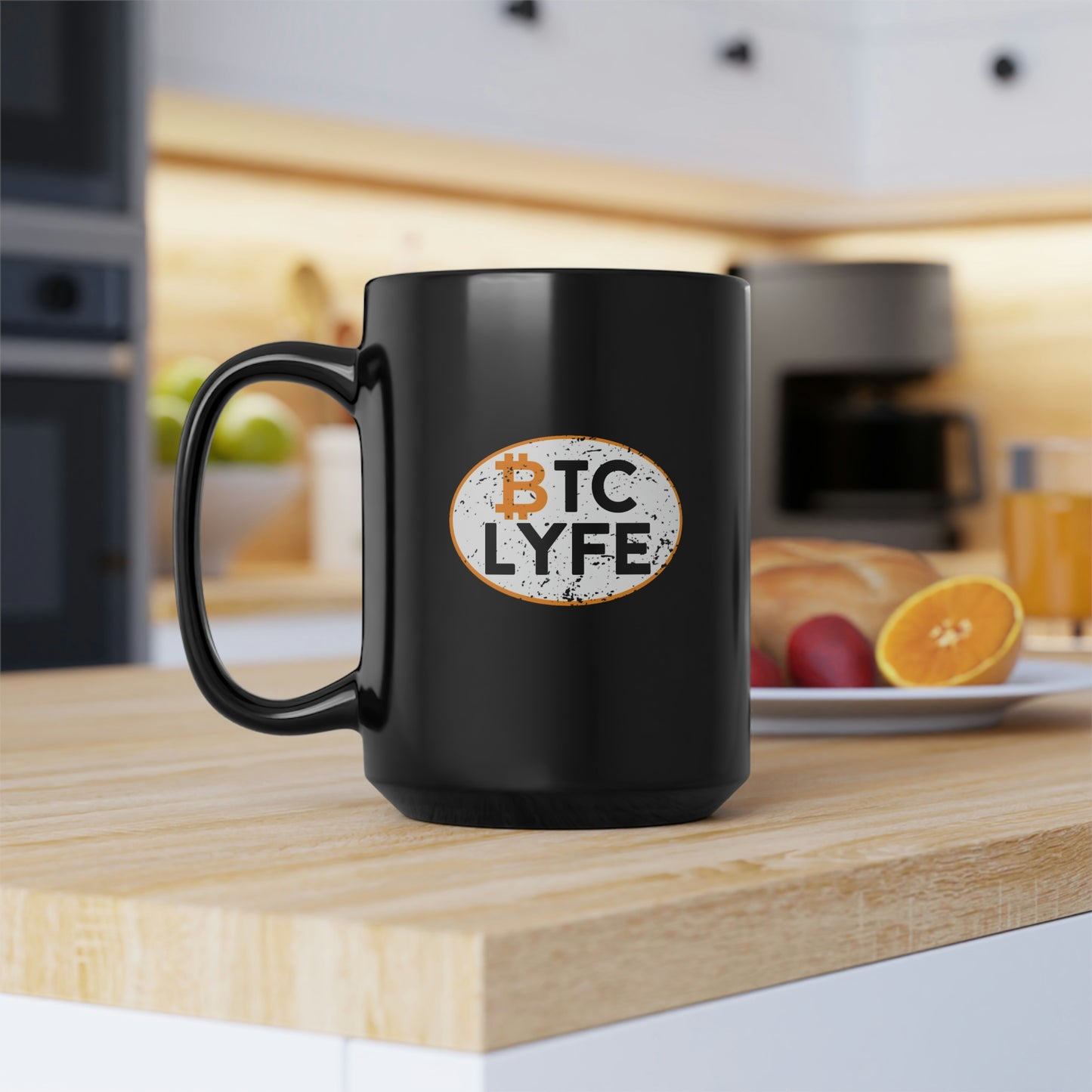 Bitcoin LYFE Oval Mug