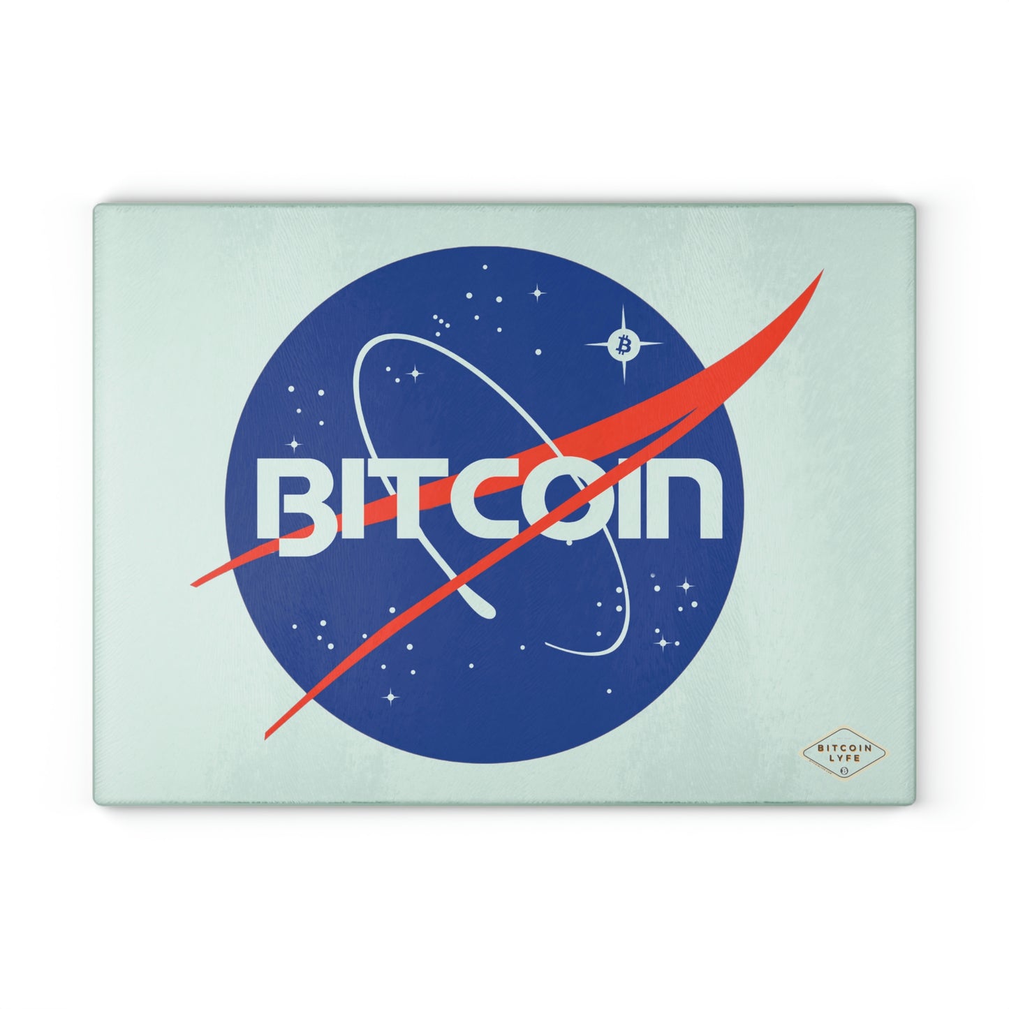 B in Space1 Glass Cutting Board