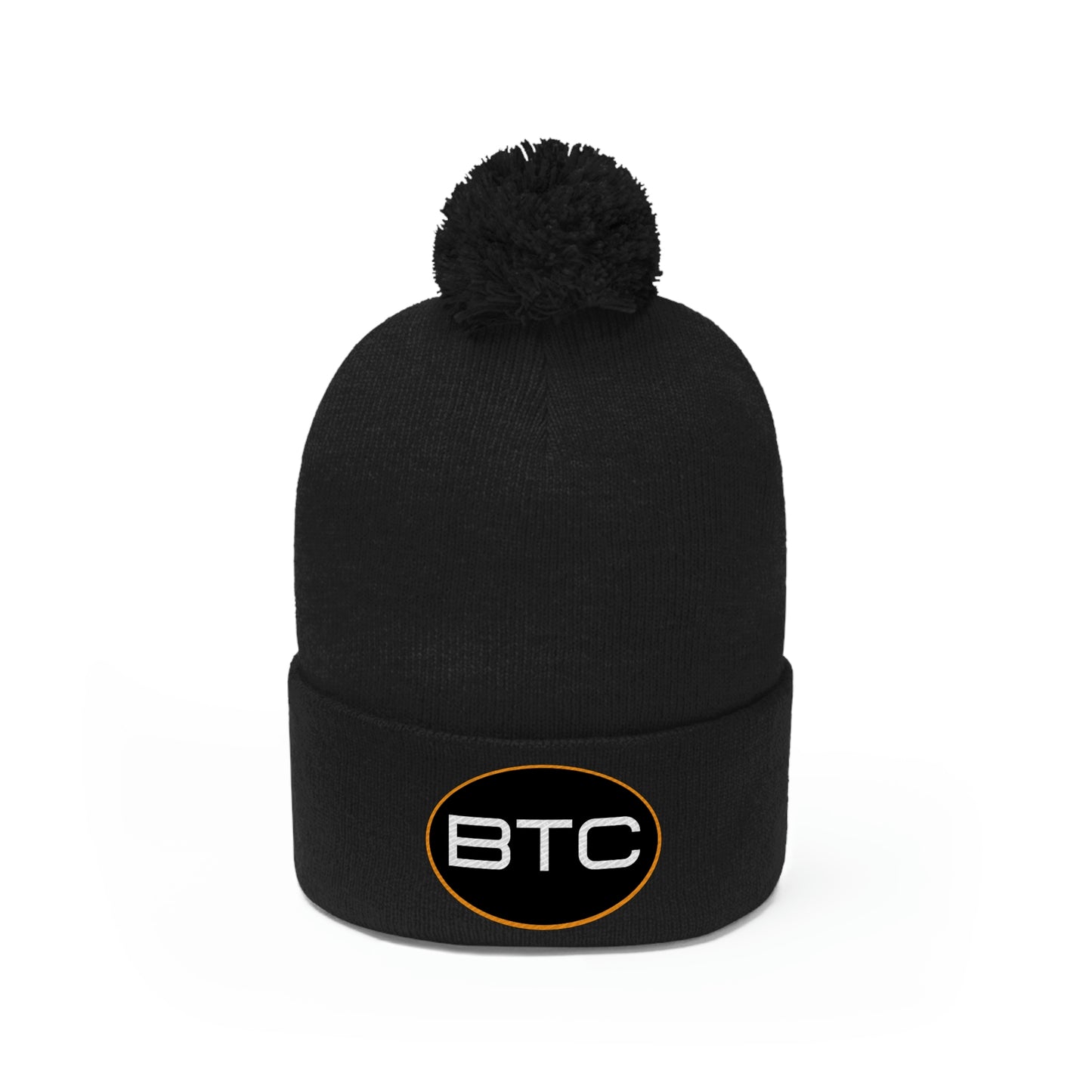 BTC Oval #1 Pom Pom Beanie