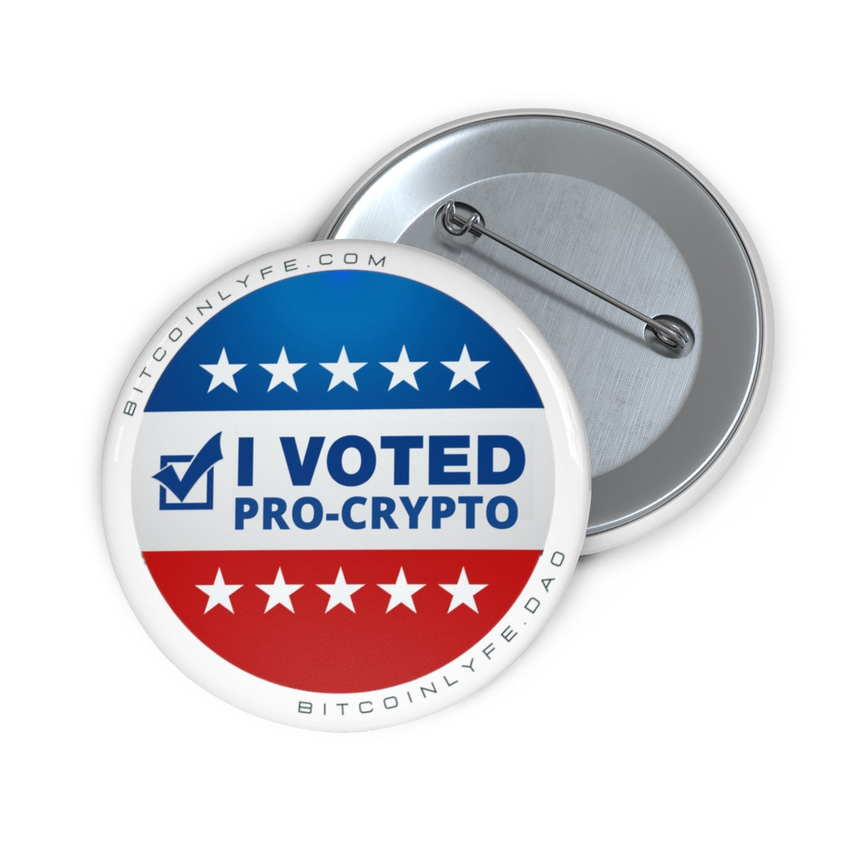 I Voted Pro-Crypto! Pin Buttons