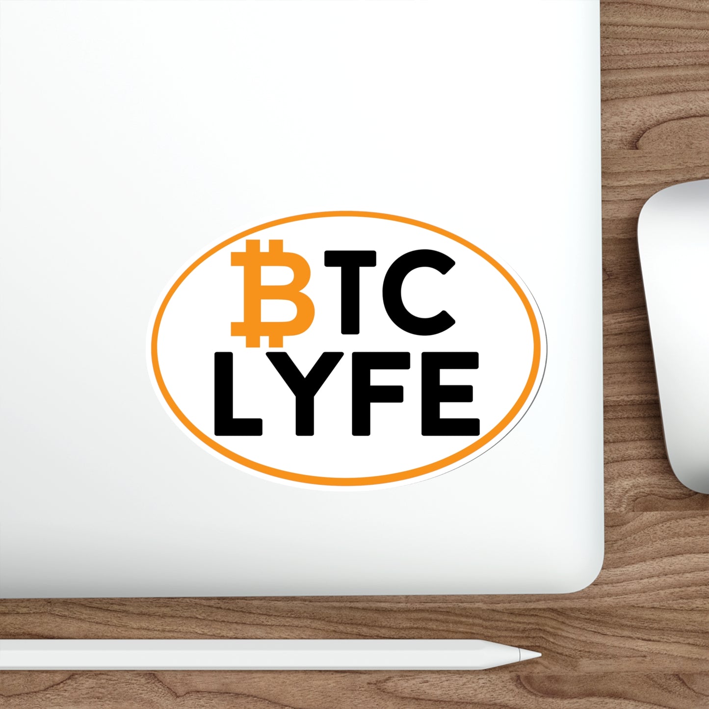 Bitcoin LYFE (Oval) Die-Cut Stickers