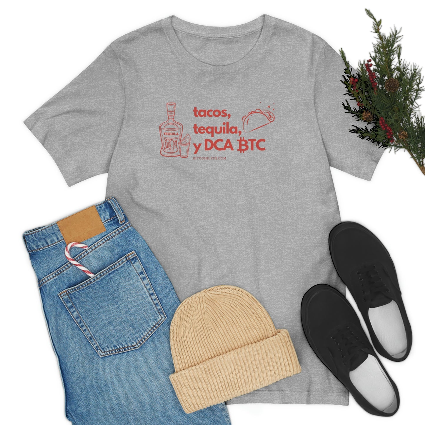 DCA BTC, Tacos, and Tequila T-Shirt - Light