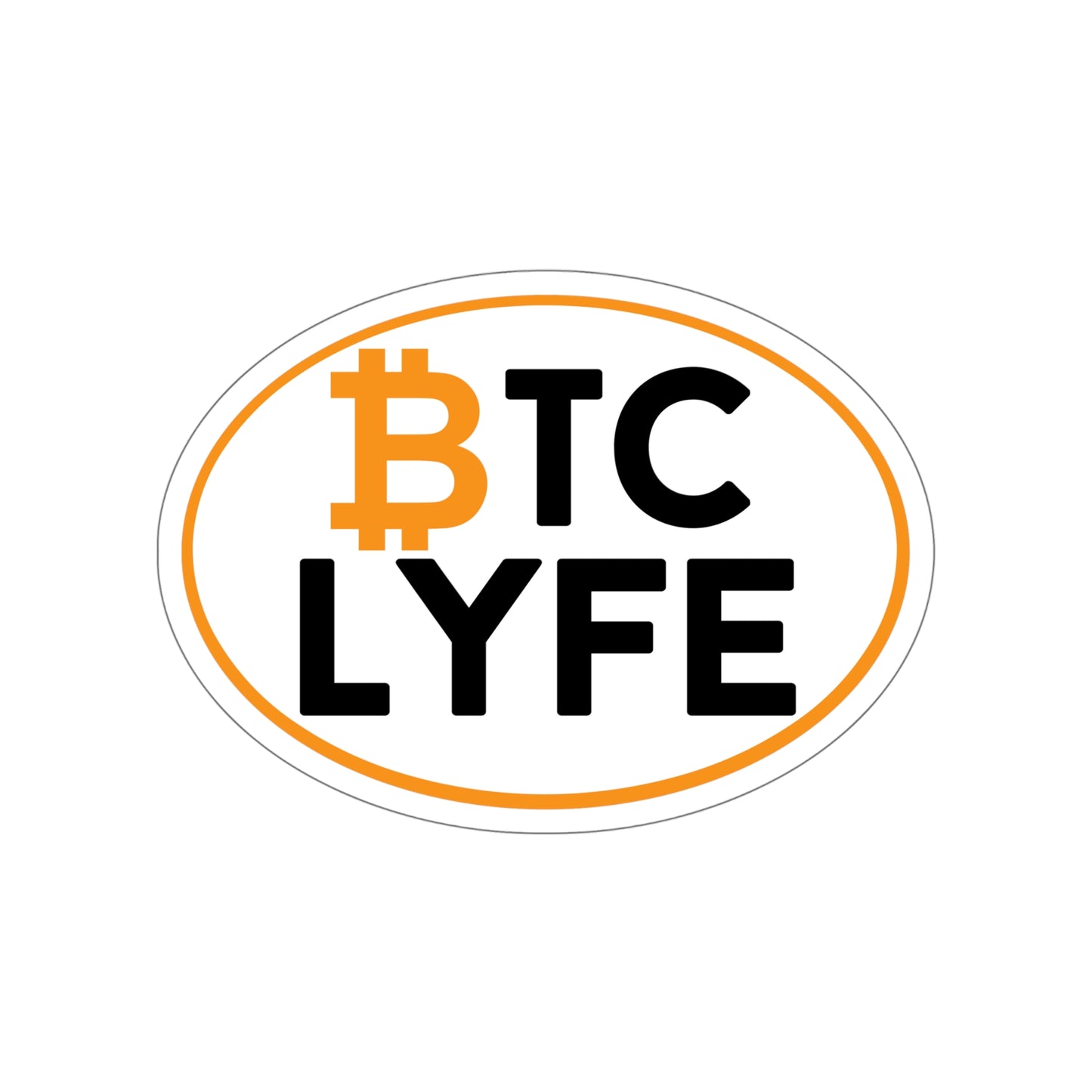 Bitcoin LYFE (Oval) Die-Cut Stickers