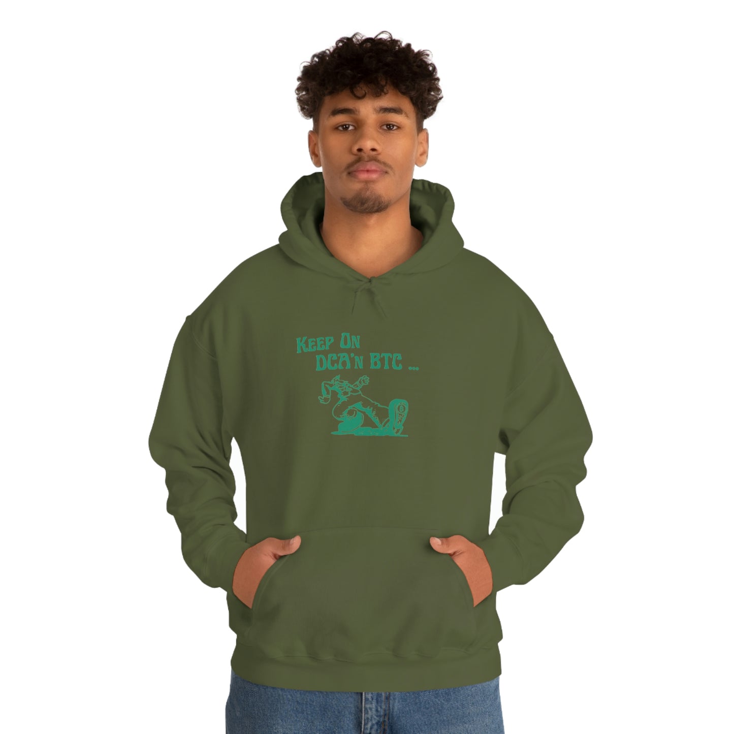 Keep On DCA’n BTC Hooded Sweatshirt