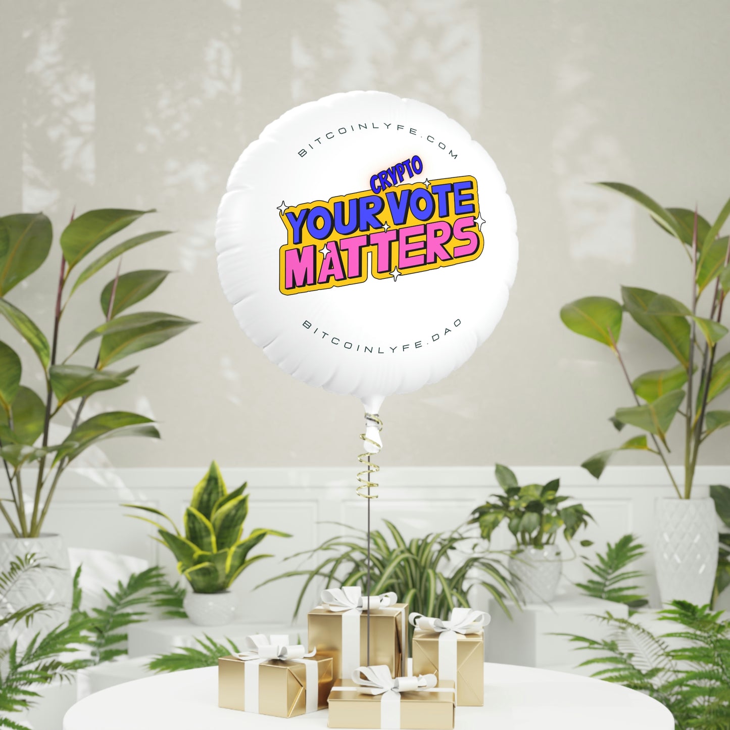 Your Crypto Vote Matters Mylar Helium Balloon, 22"