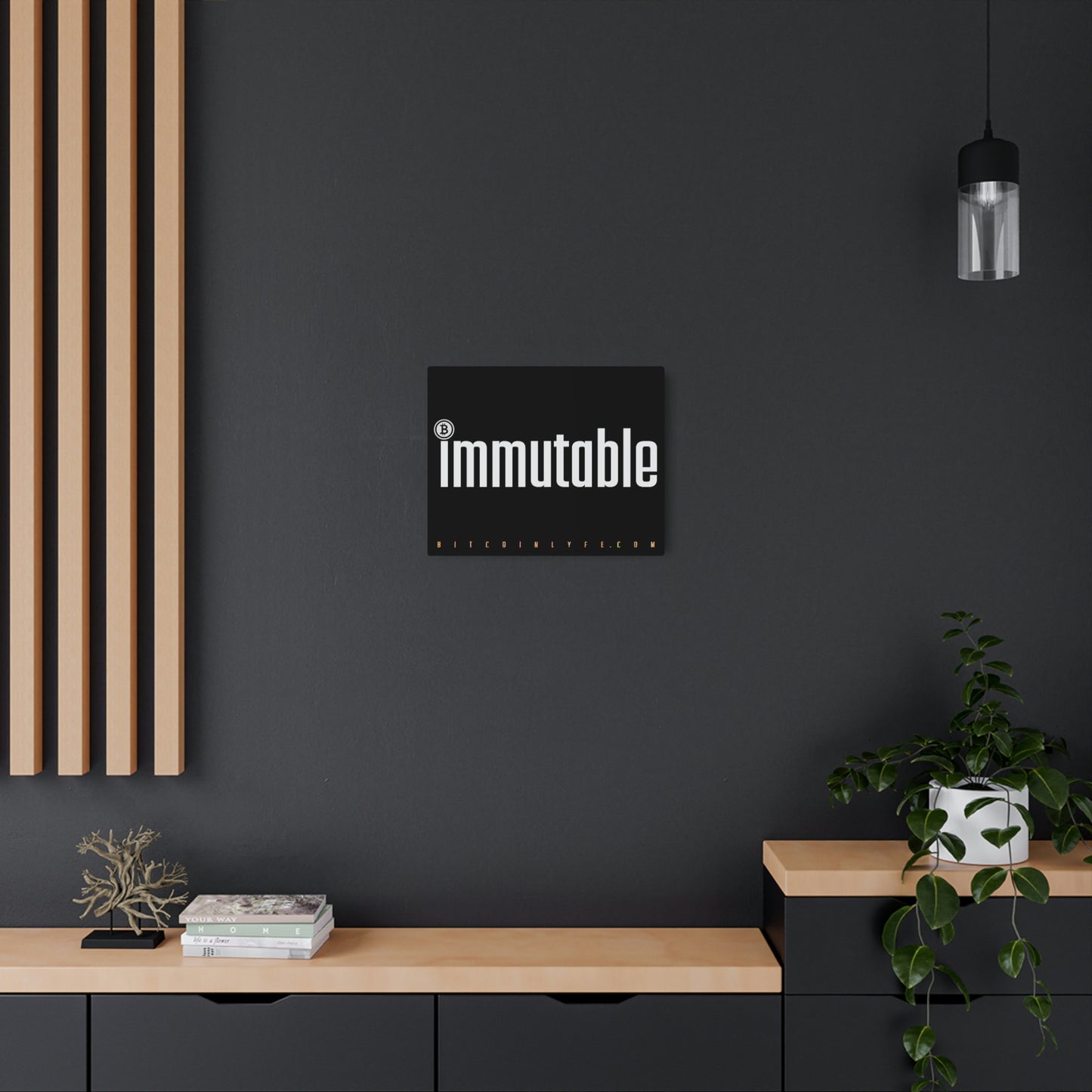 Bitcoin LYFE Immutable Metal Art Sign