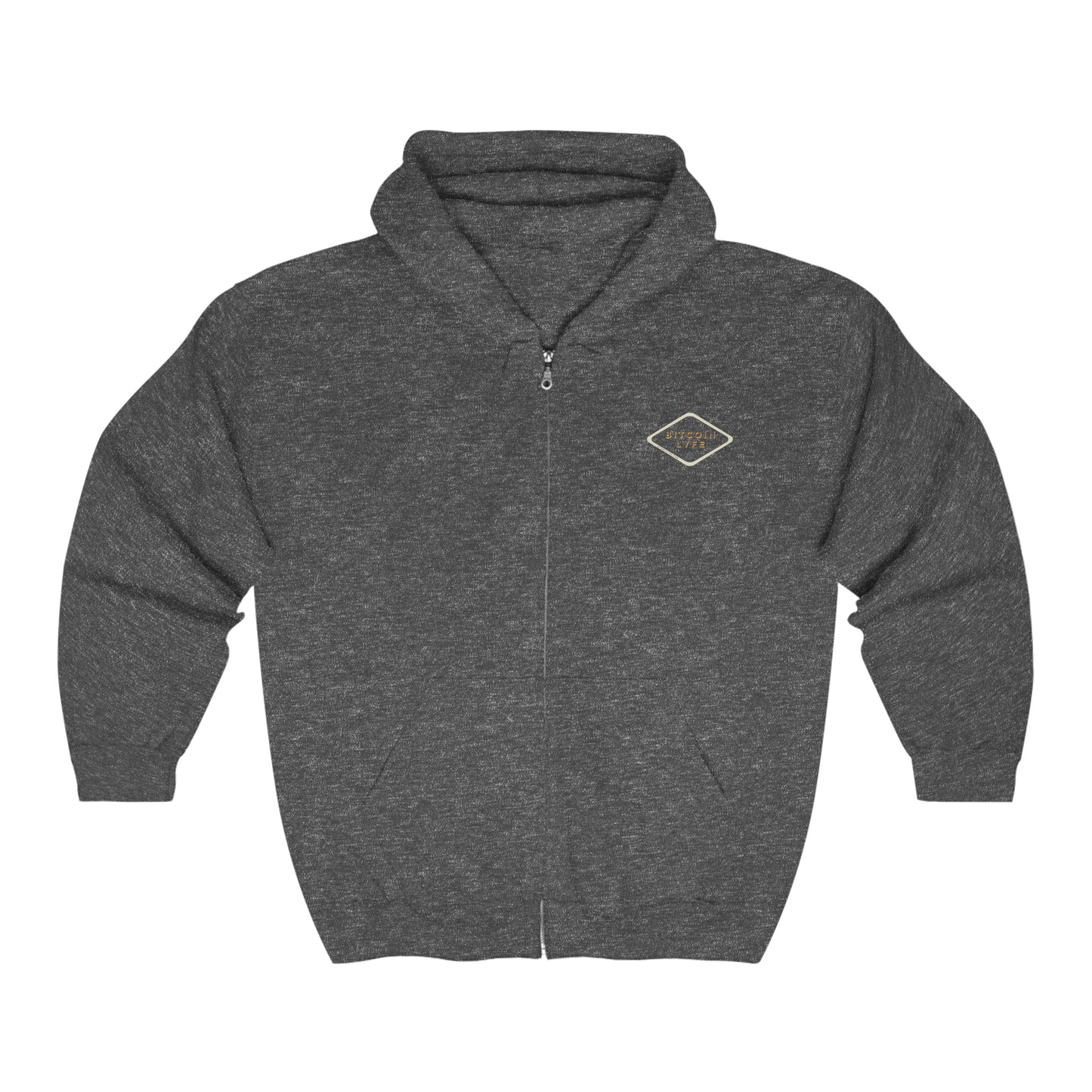 Bitcoin LYFE (Transparent) Heavy Blend™ Full Zip Hooded Sweatshirt