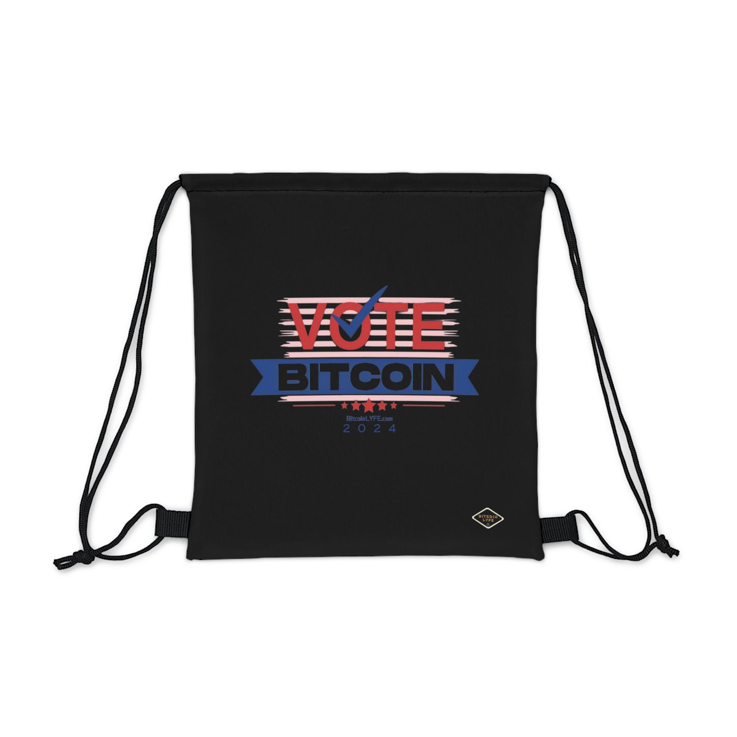 Vote - Bitcoin Outdoor Drawstring Bag