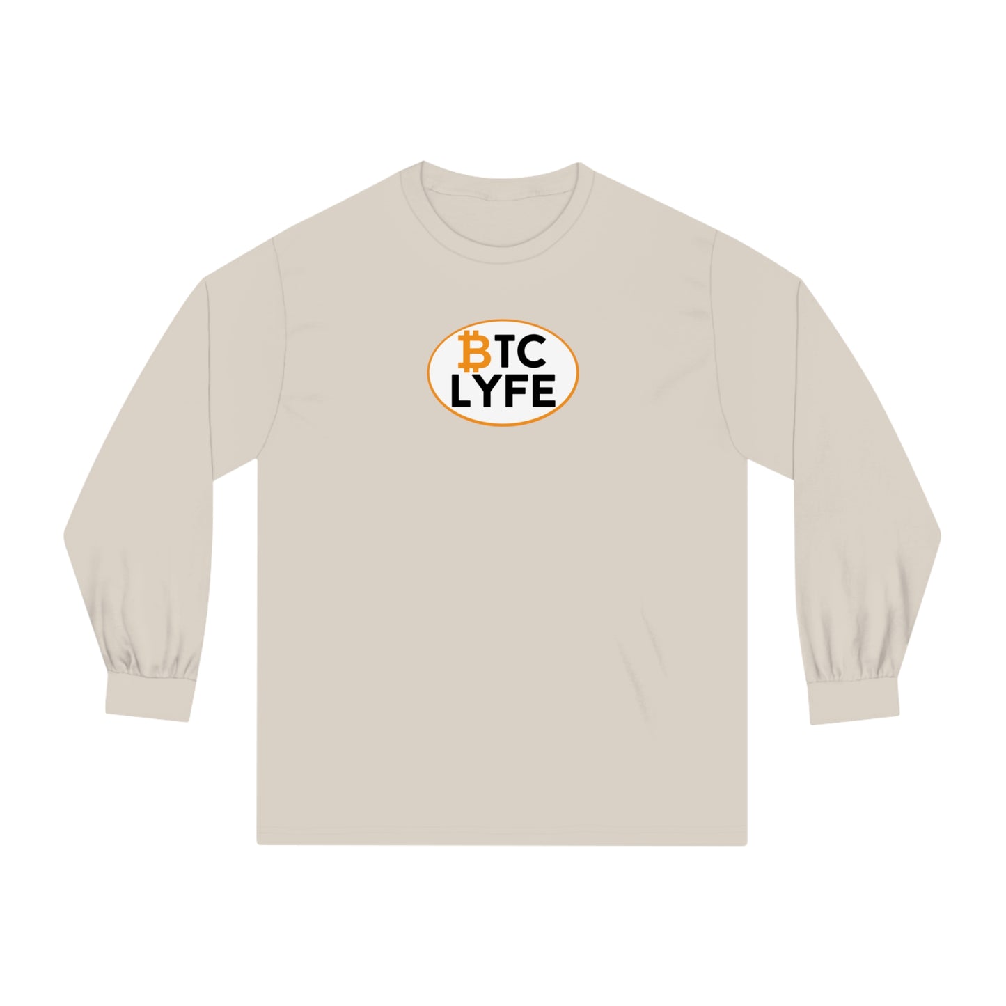 Bitcoin LYFE (Oval) Long Sleeve T-Shirt