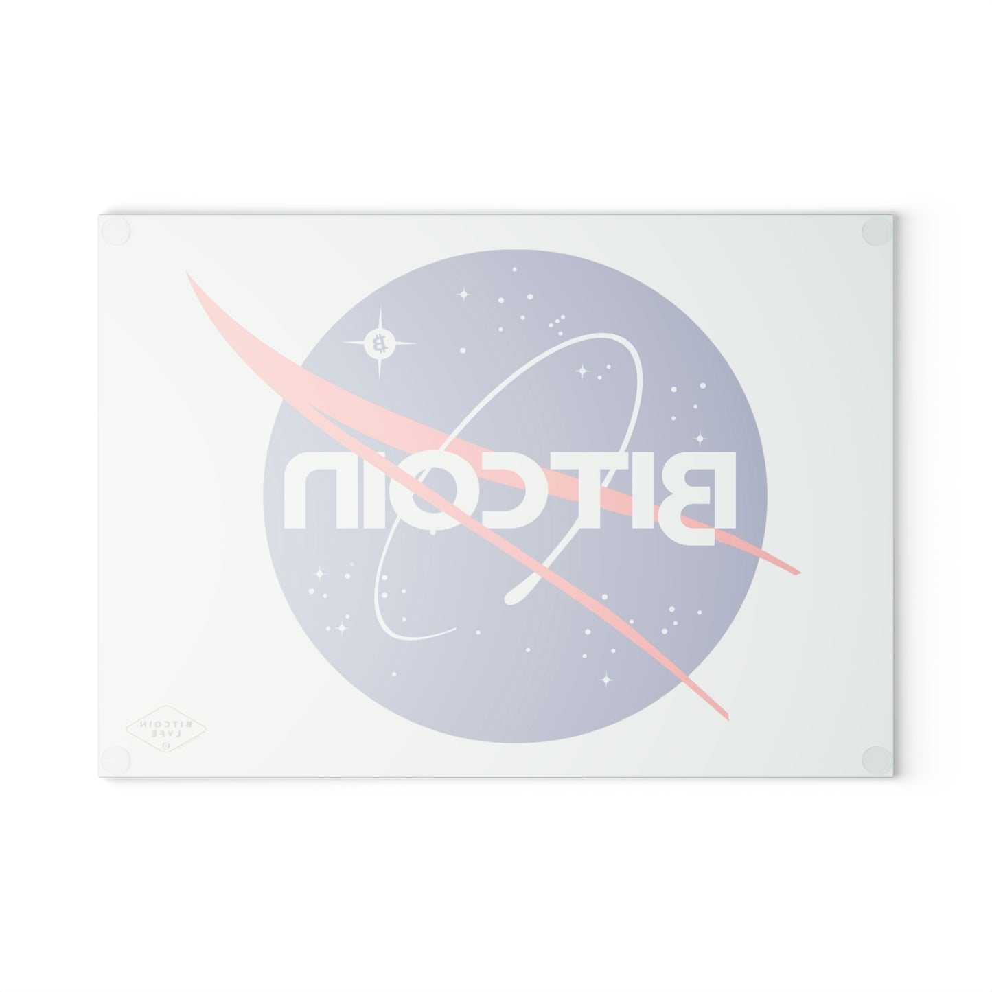 B in Space1 Glass Cutting Board