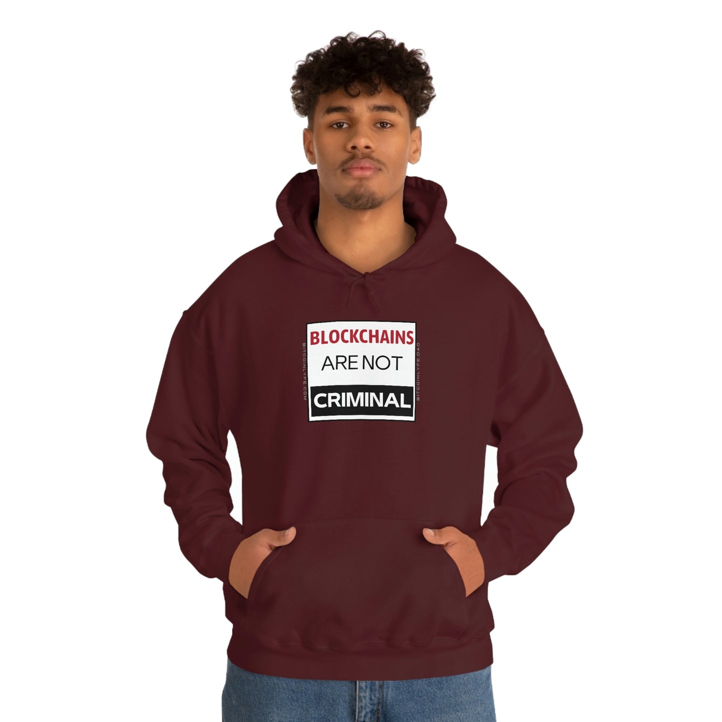 Blockchains are Not Criminal Hooded Sweatshirt