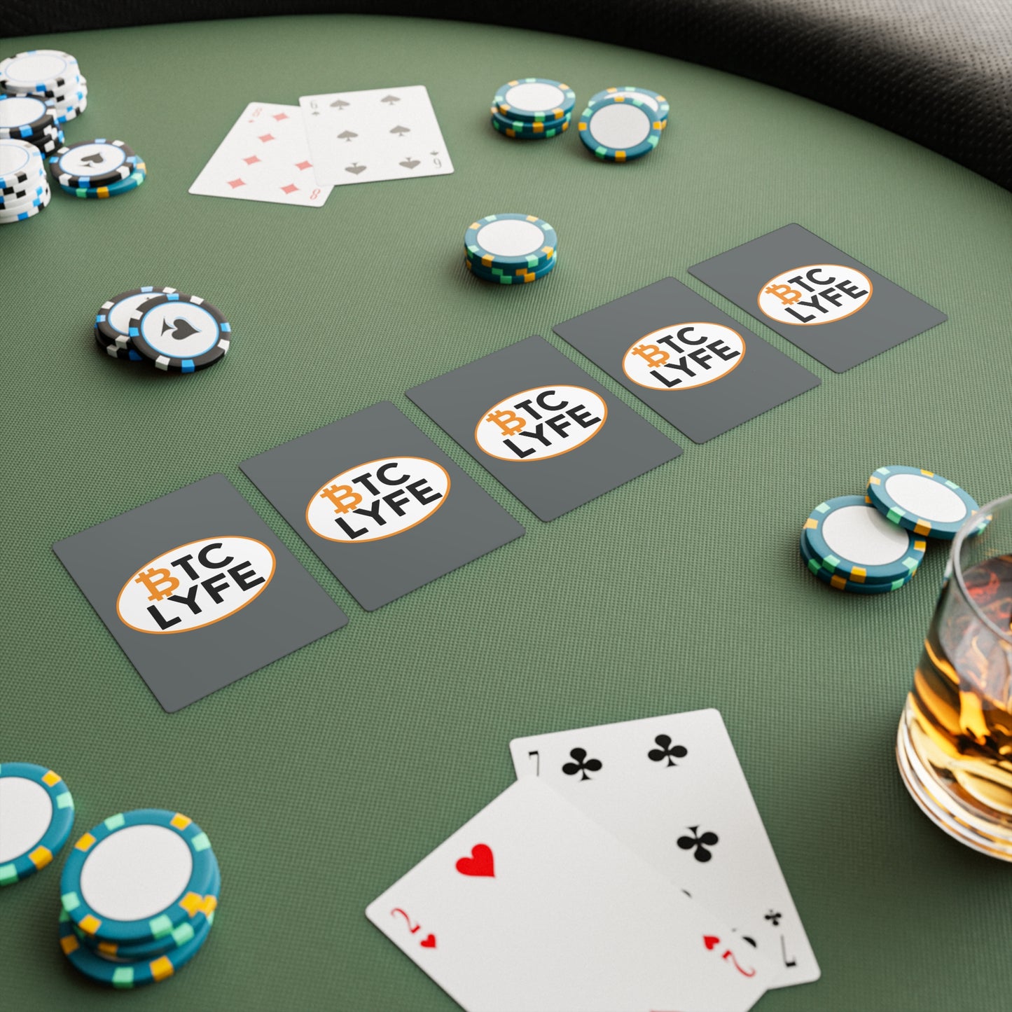 Bitcoin LYFE (Oval) Poker Cards