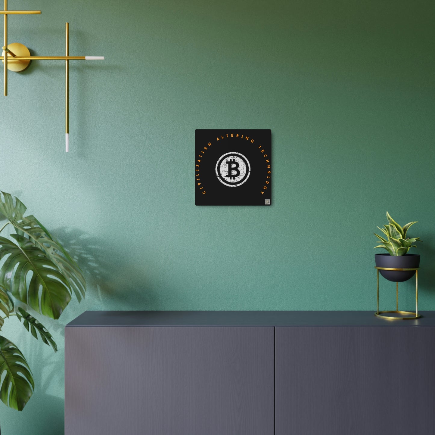 Bitcoin LYFE Civilization Altering Metal Art Sign