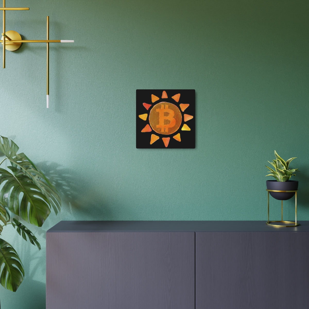 bTCsUN Nine Metal Art Sign