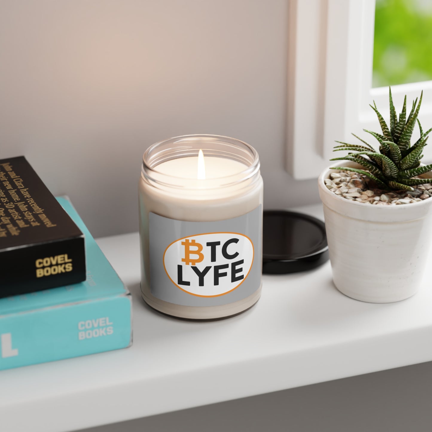 Bitcoin LYFE (Oval) Scented Soy Candle, 9oz