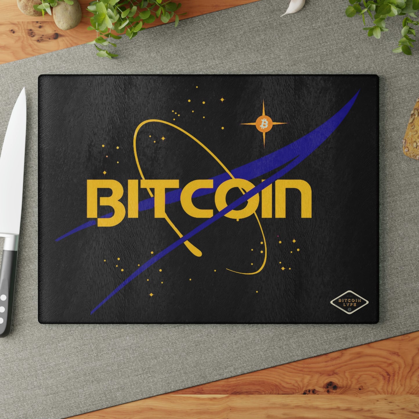 B in Space2 Glass Cutting Board