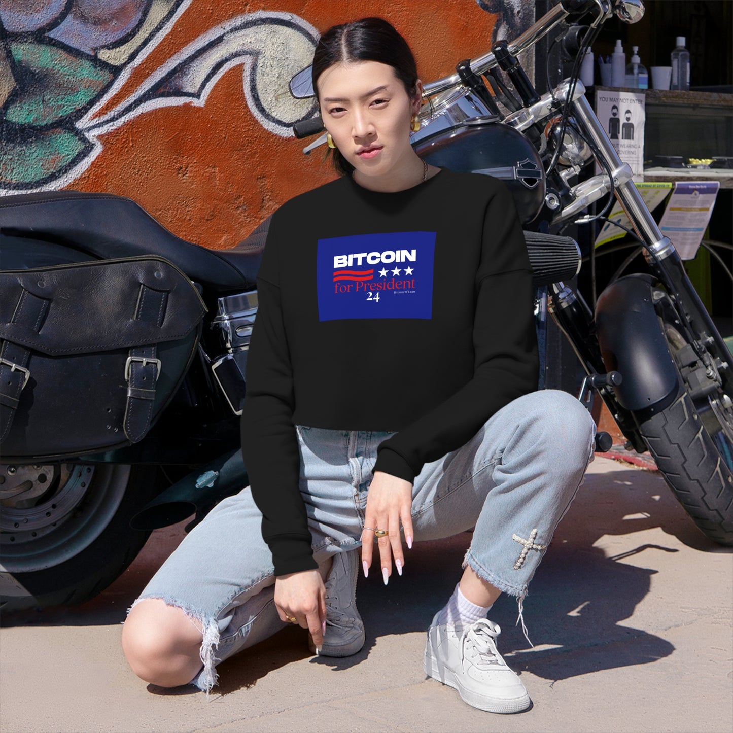 Vote - Bitbush Women's Cropped Sweatshirt