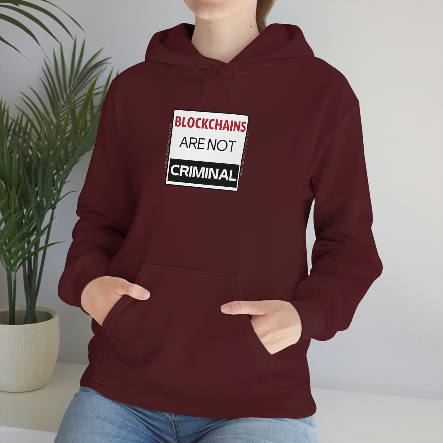 Blockchains are Not Criminal Hooded Sweatshirt