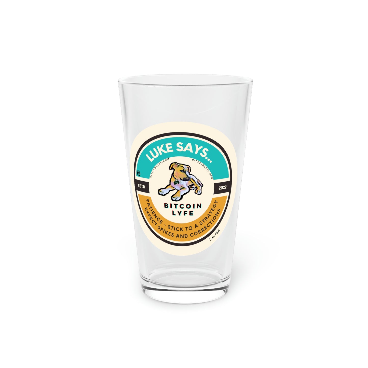 The Luke PSA Pint Glass, Patience