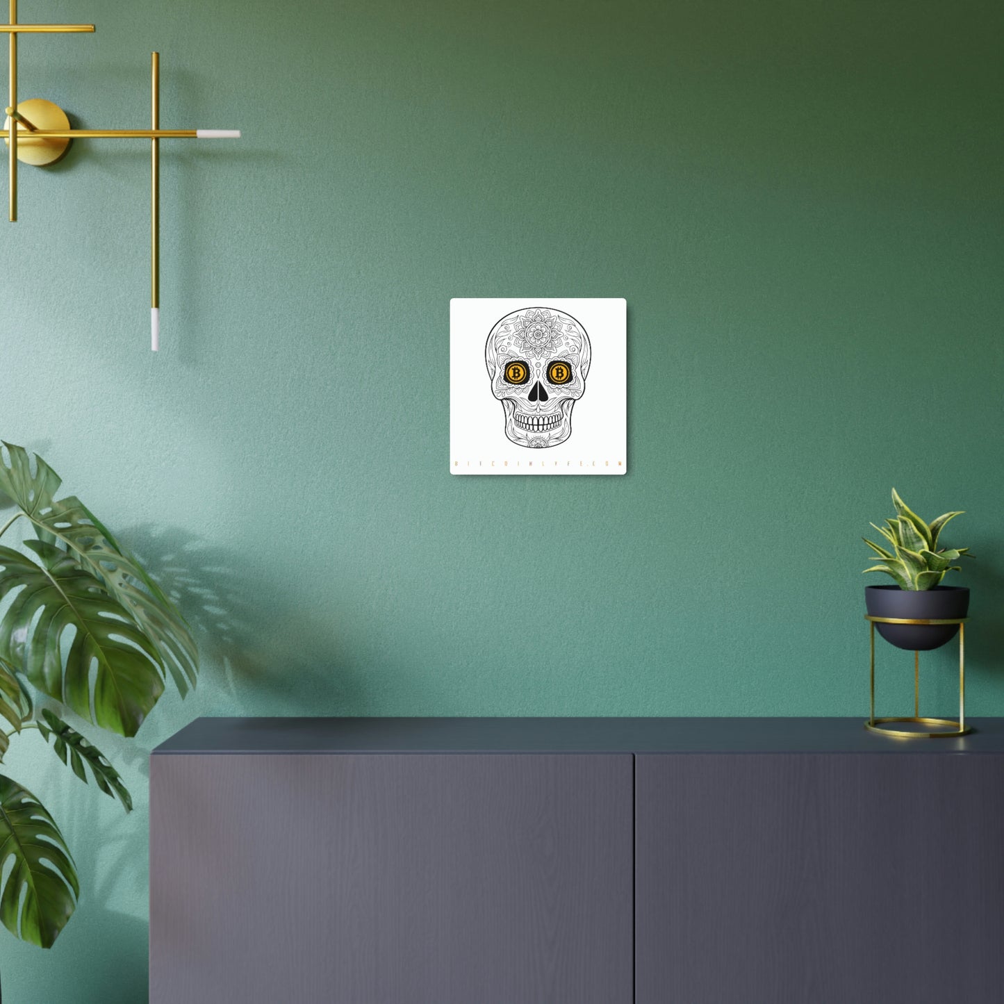 Día de los Muertos Metal Art Sign, Siete