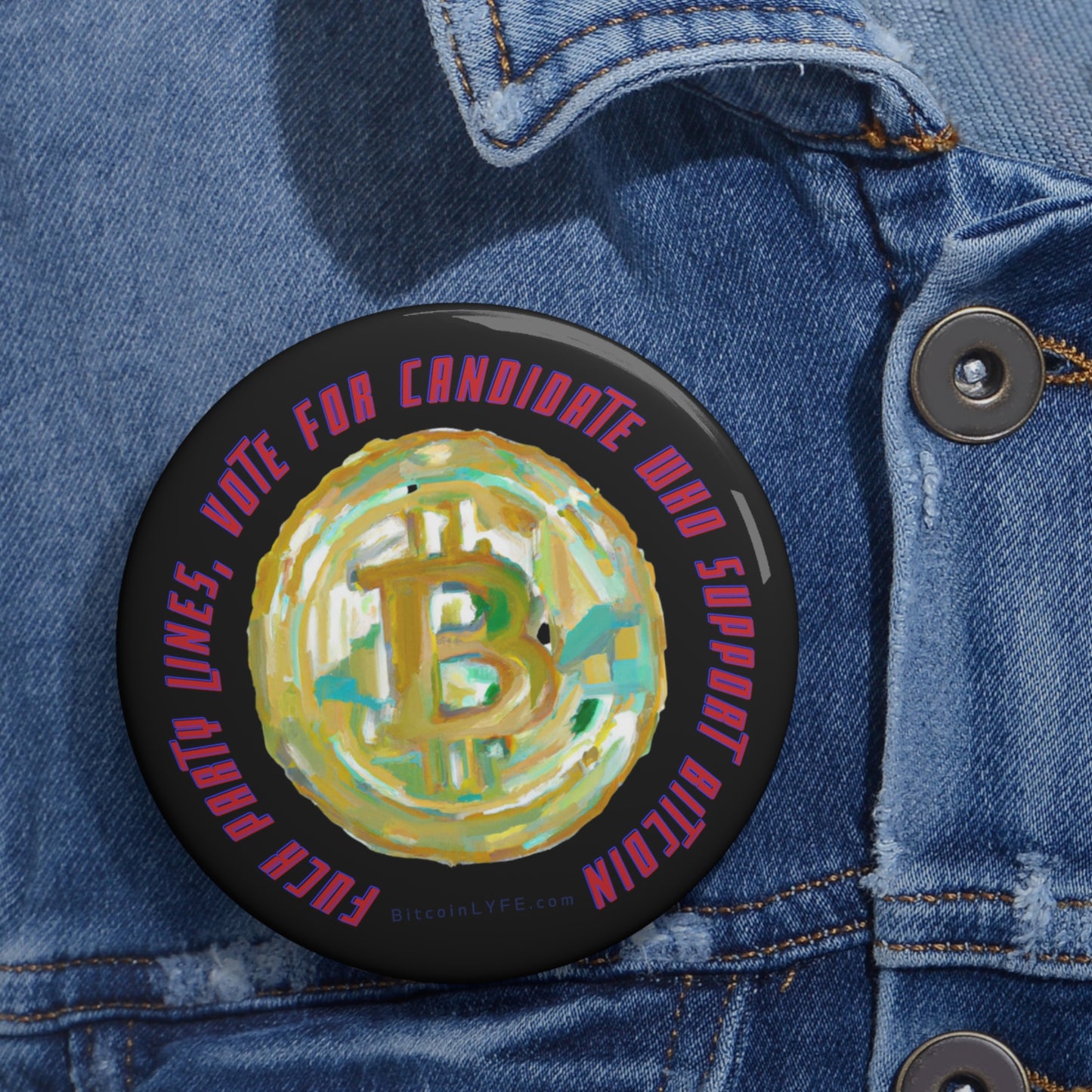 Vote - F*ck Party Lines Pin Buttons